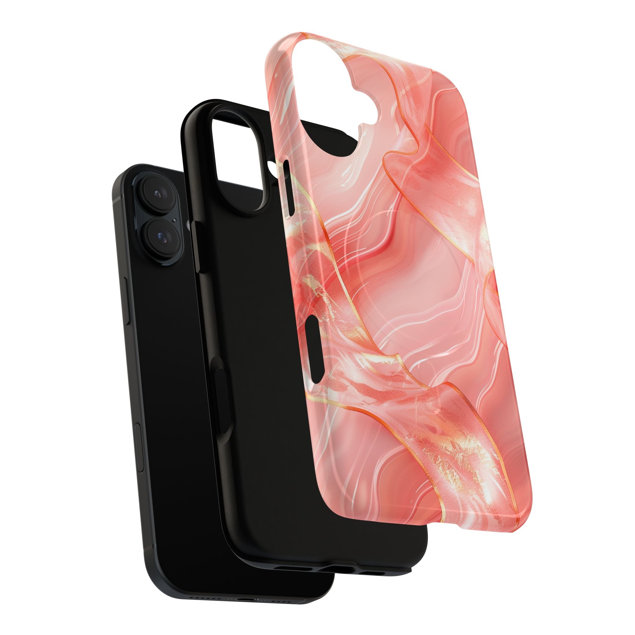 Pink Marble Magnetic Phone Case — Tough Protective iPhone Cover