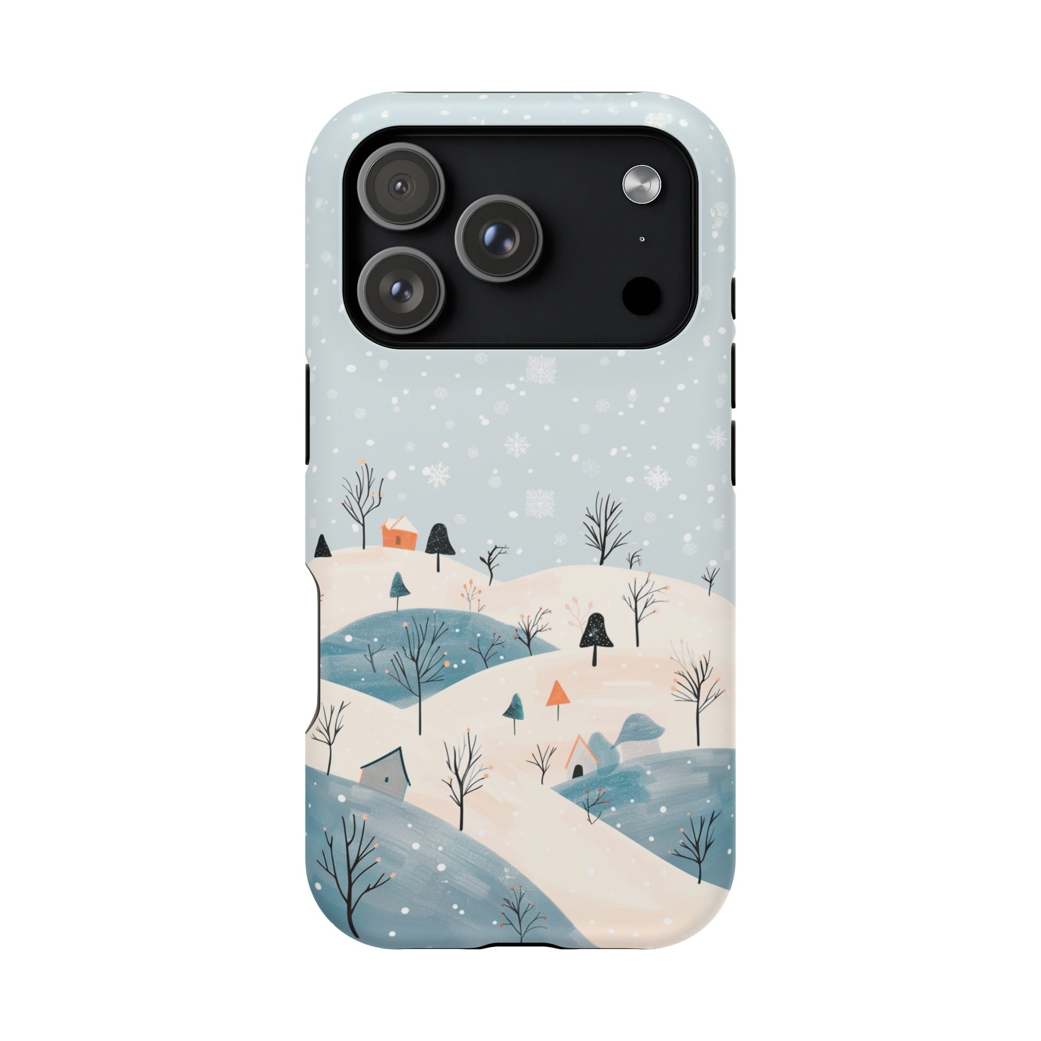 Winter Snowy Hills Magnetic Impact Phone Case — Cute Scenic Landscape iPhone Cover