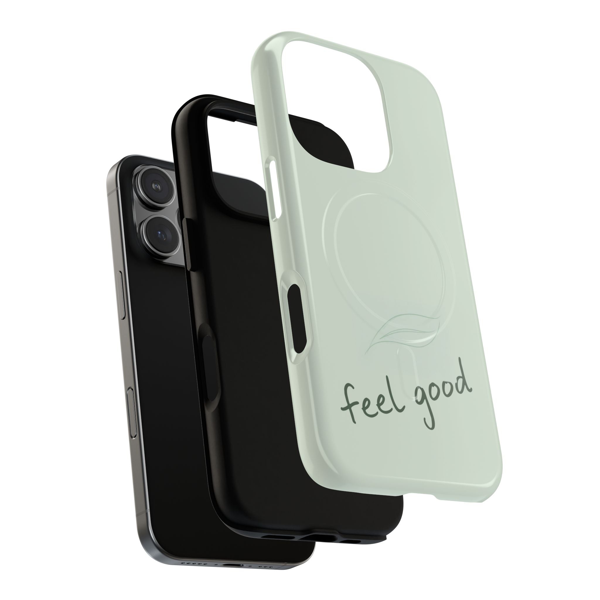 MagSafe Phone Case — "feel good" Minimal Pastel Protective Case