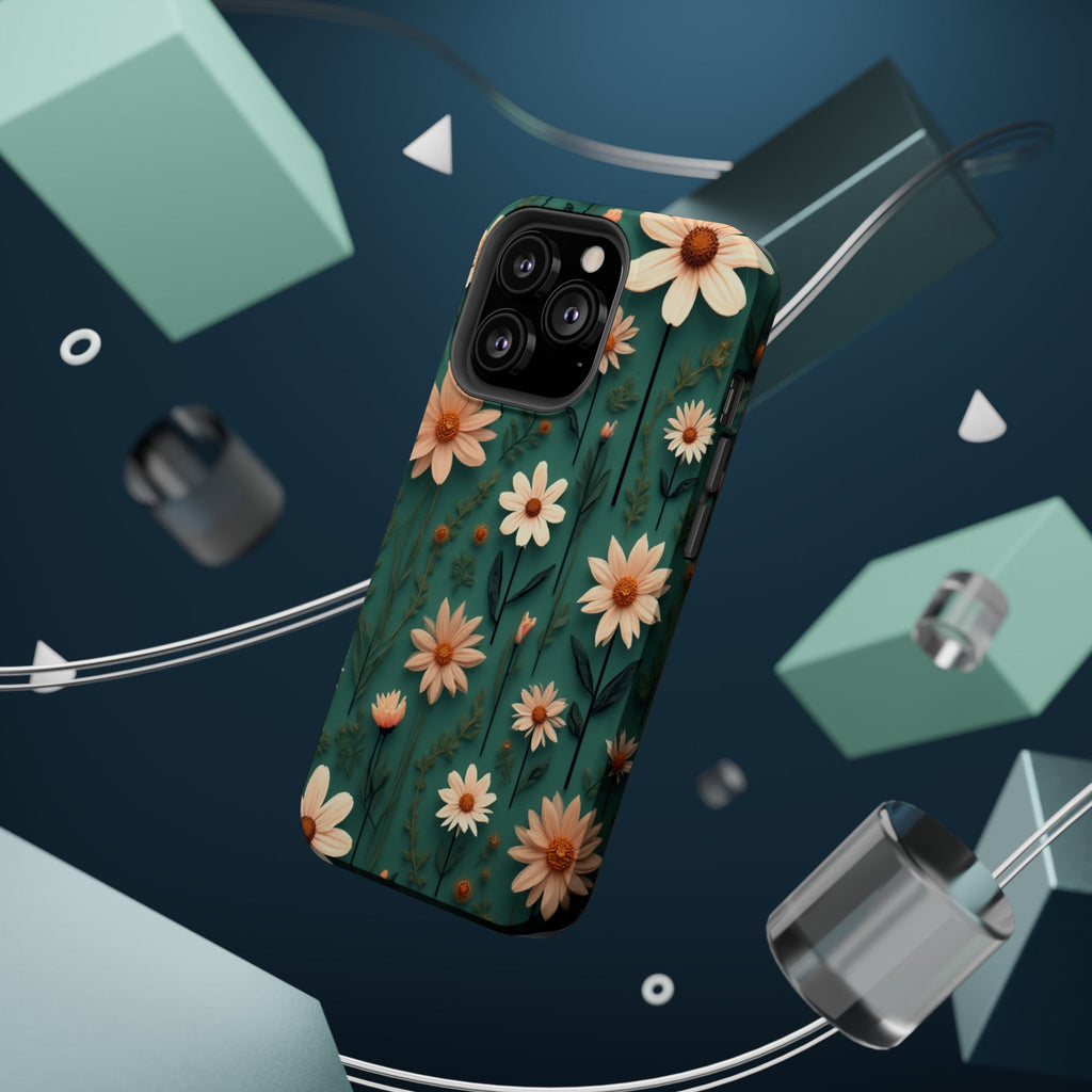 Floral Daisy Magnetic Impact-Resistant Phone Case