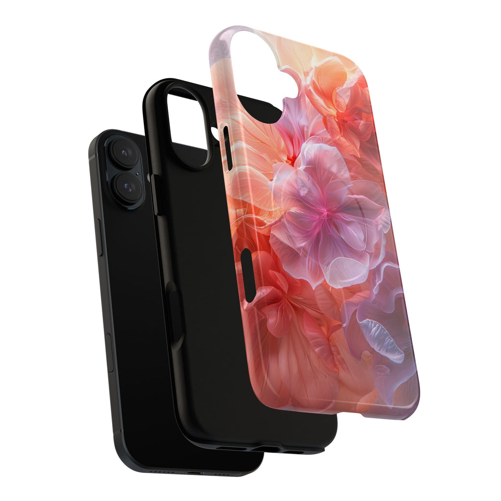 Floral Dream Tough Magnetic Phone Case — Pink Peach Petal Design