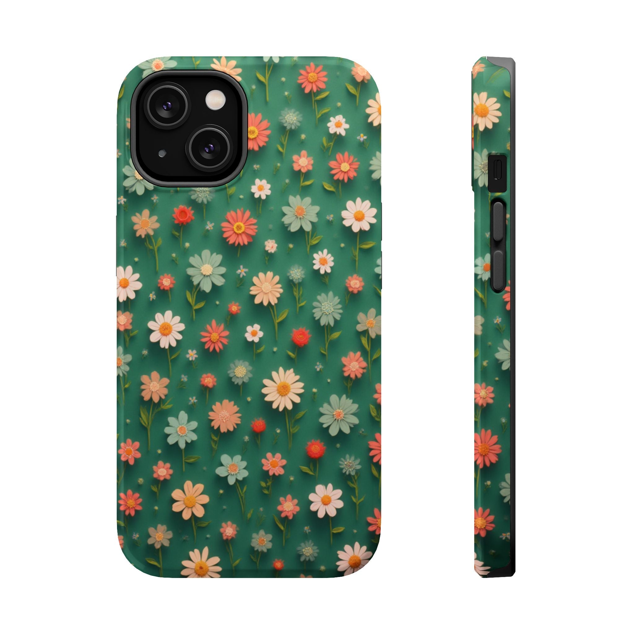 Floral Daisy Magnetic Impact-Resistant Phone Case