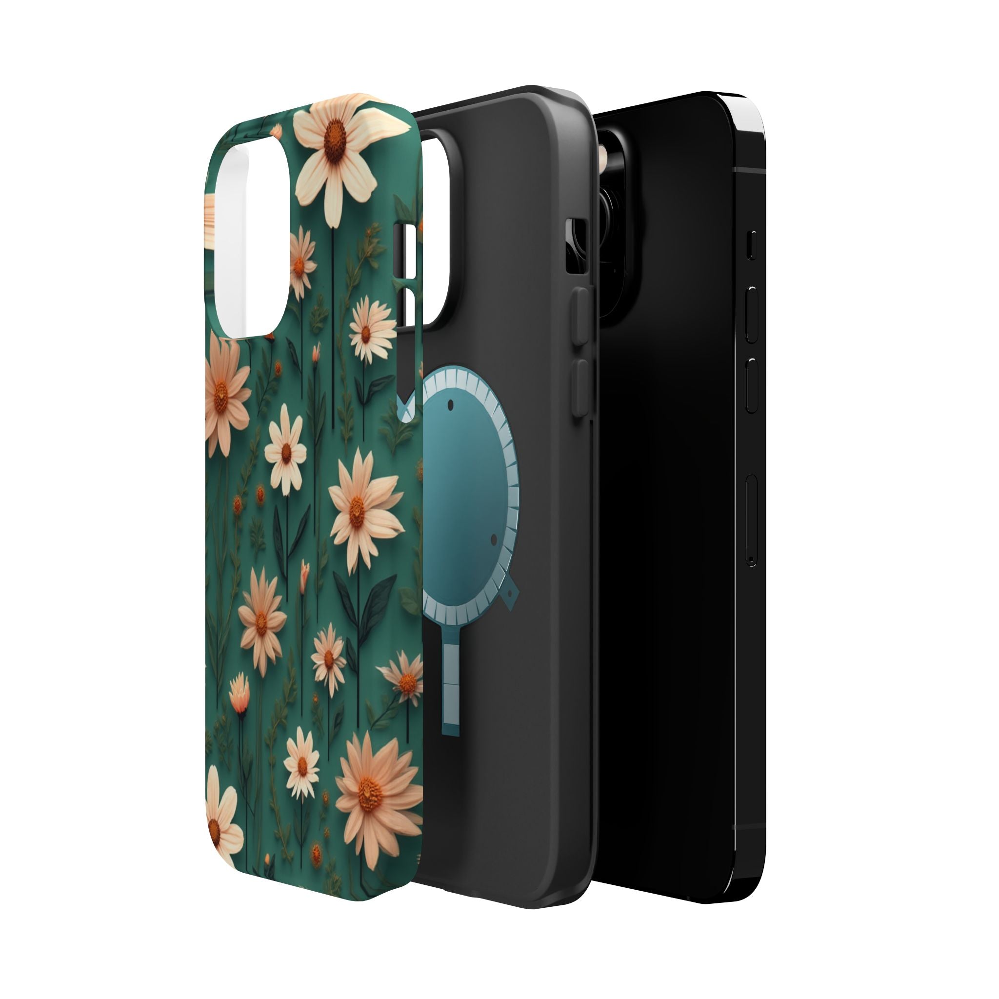 Floral Daisy Magnetic Impact-Resistant Phone Case
