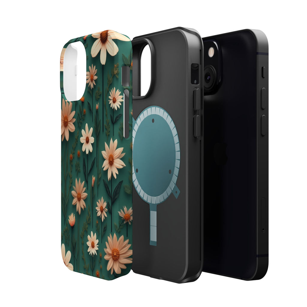 Floral Daisy Magnetic Impact-Resistant Phone Case