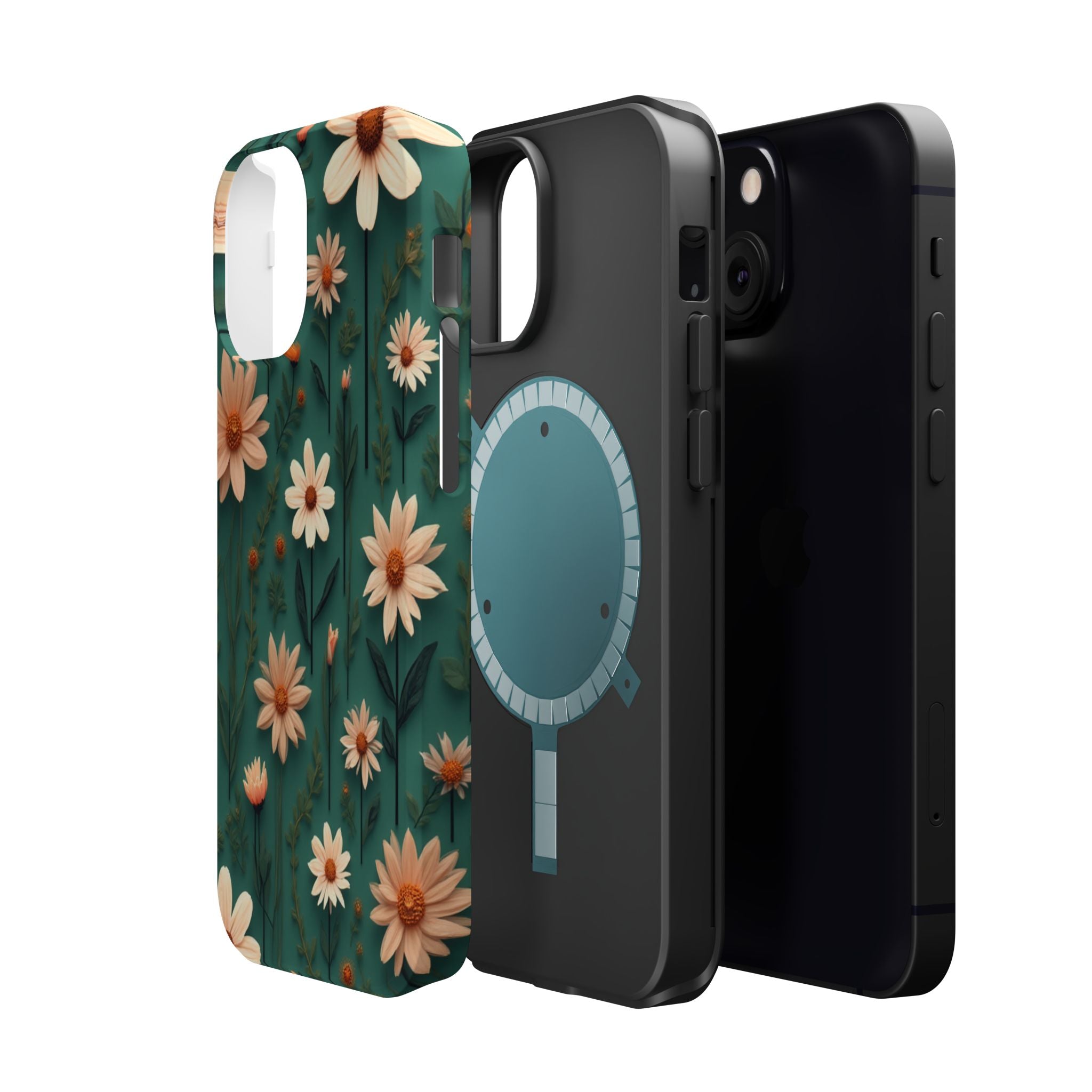 Floral Daisy Magnetic Impact-Resistant Phone Case