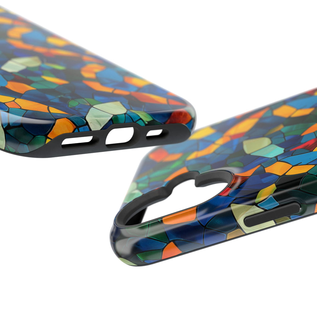 Stained Glass Mosaic Magnetic Impact Phone Case — Durable Protective Cover