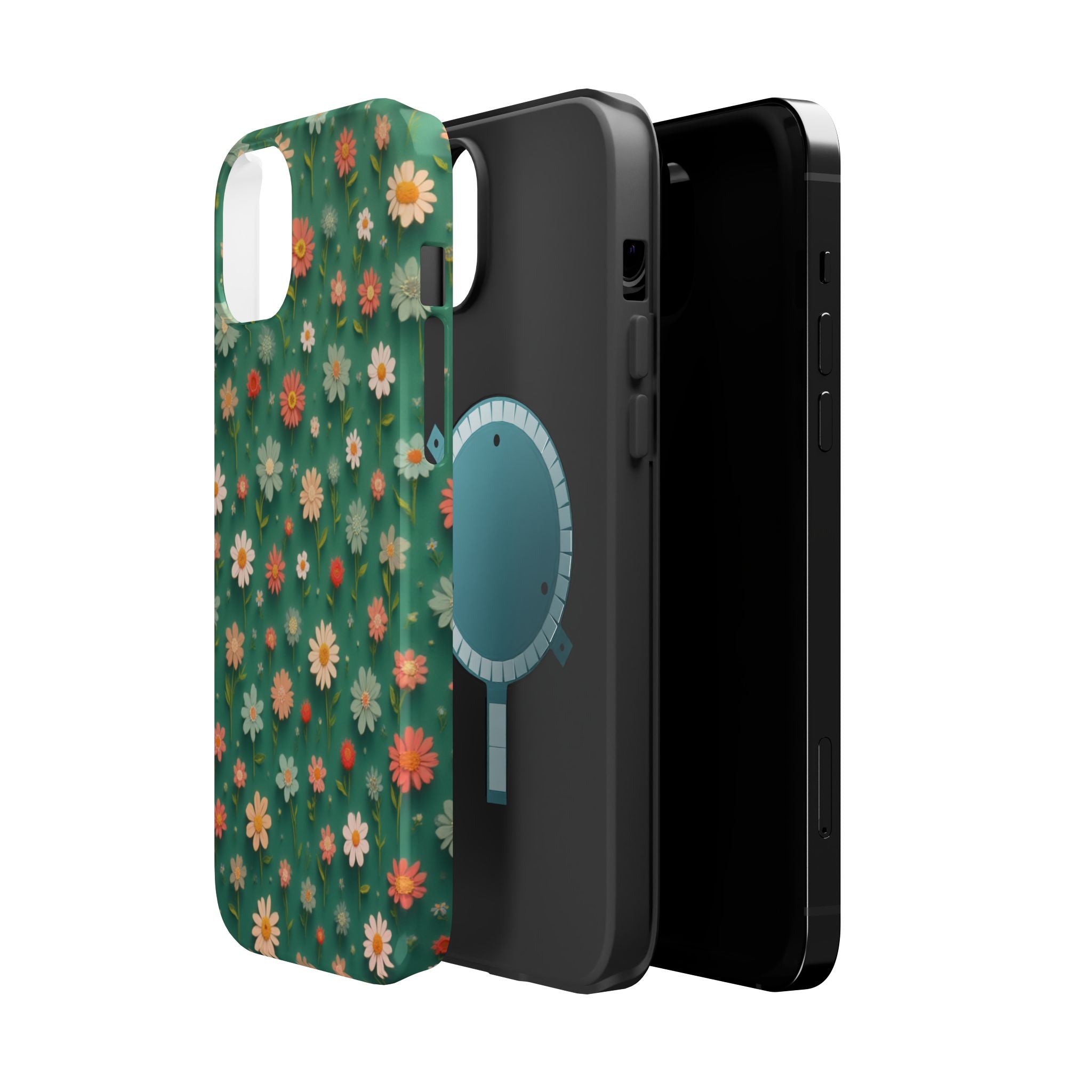 Floral Daisy Magnetic Impact-Resistant Phone Case