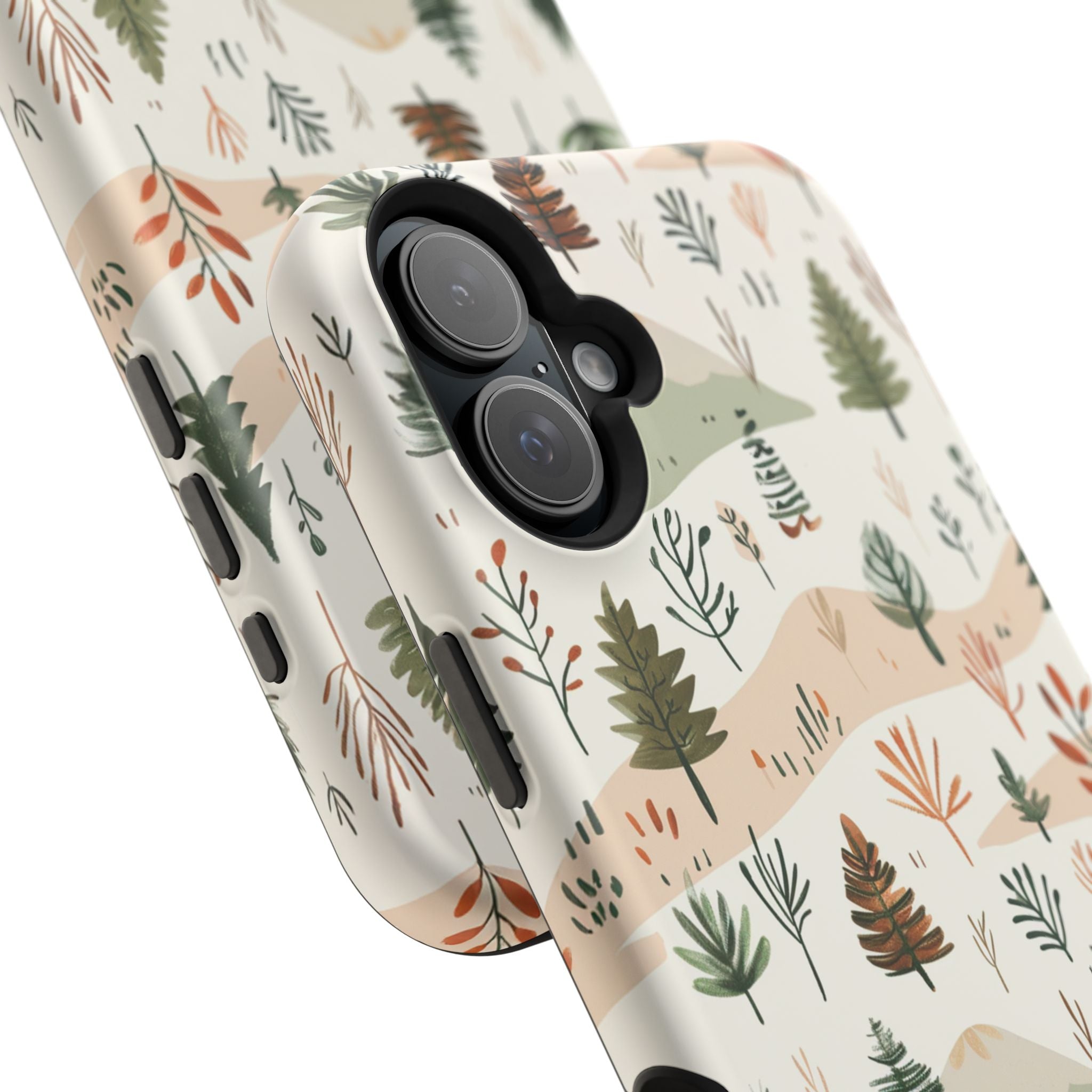 Magnetic Impact-Resistant Phone Case — Woodland Trees Pattern