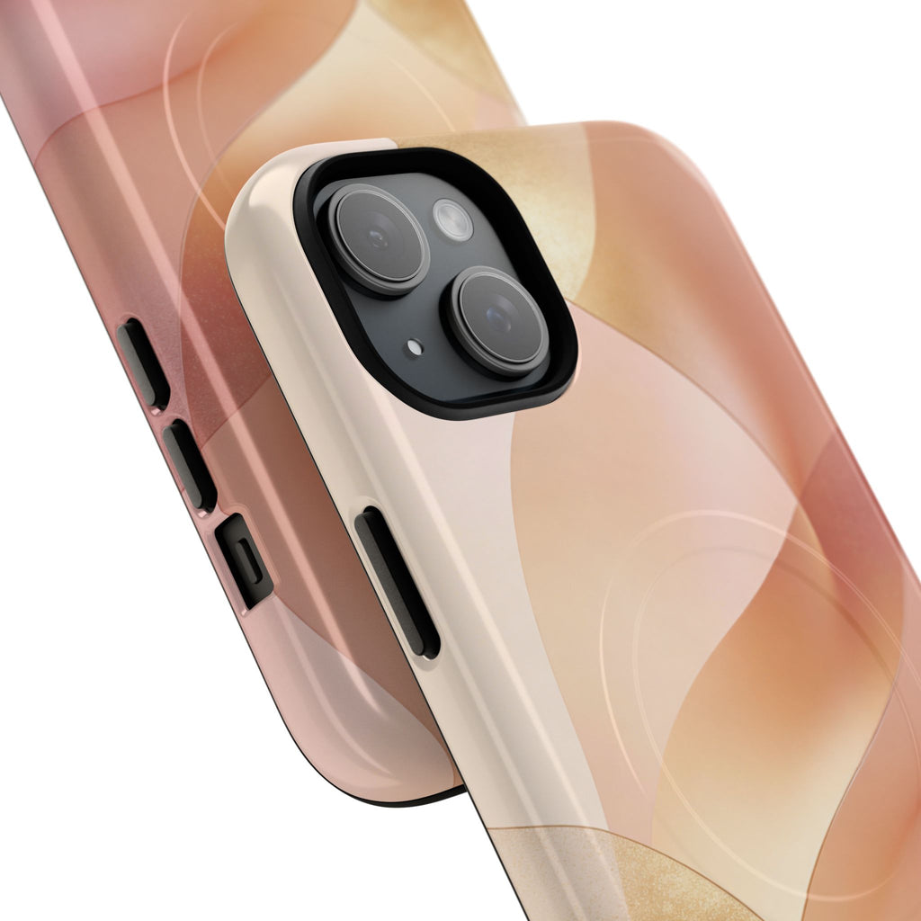 Magnetic Tough Phone Case — Abstract Peach Wave Armor