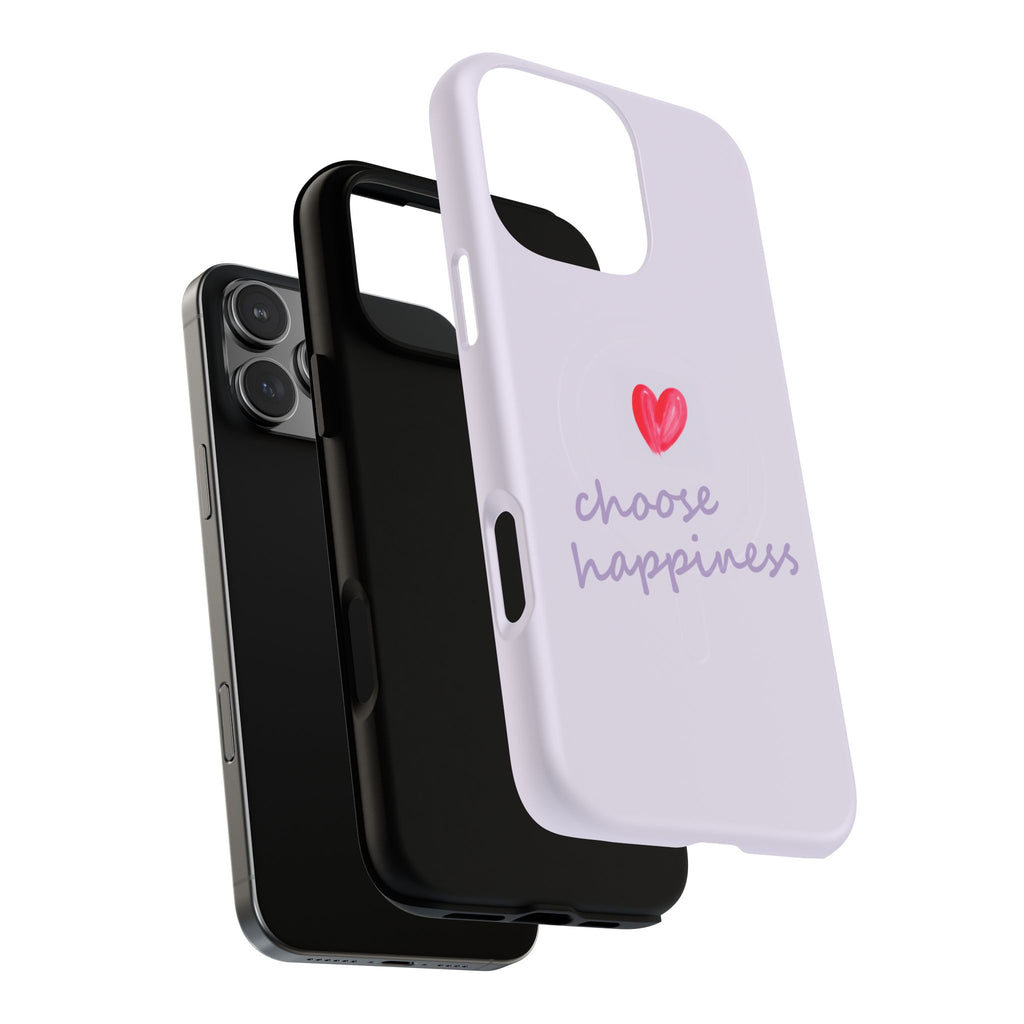 Tough Magnetic Case — "Choose Happiness" Heart Phone Cover