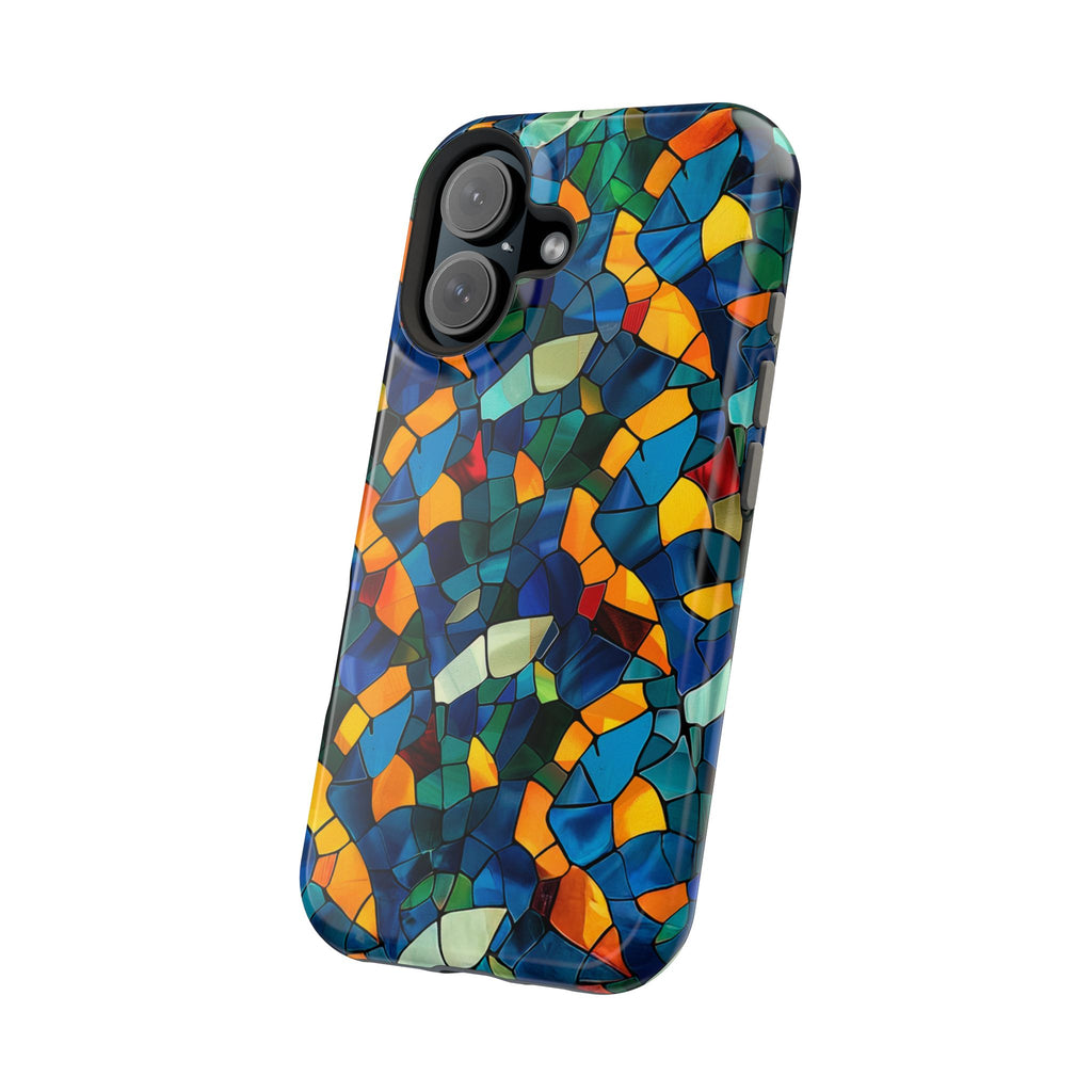 Stained Glass Mosaic Magnetic Impact Phone Case — Durable Protective Cover