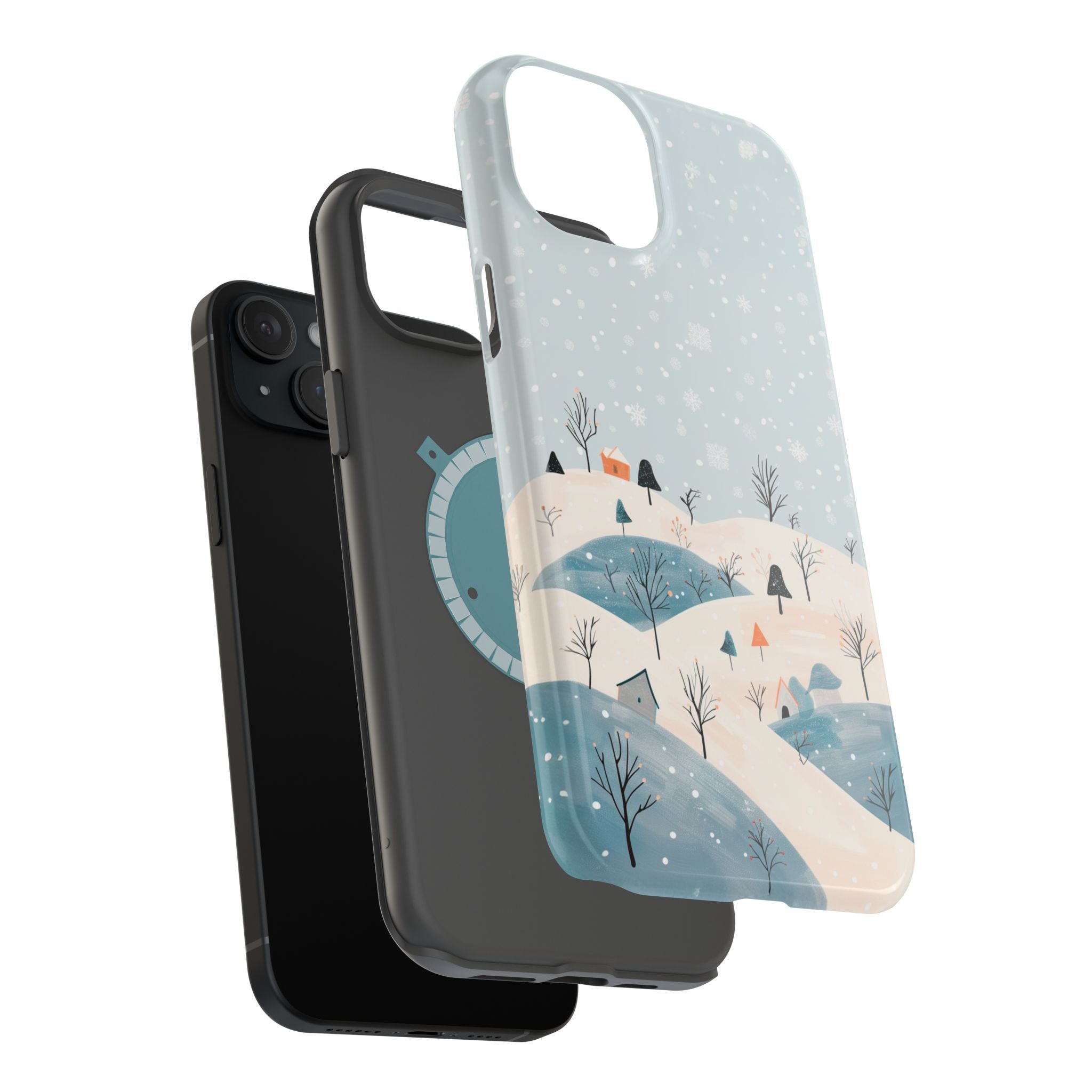 Winter Snowy Hills Magnetic Impact Phone Case — Cute Scenic Landscape iPhone Cover