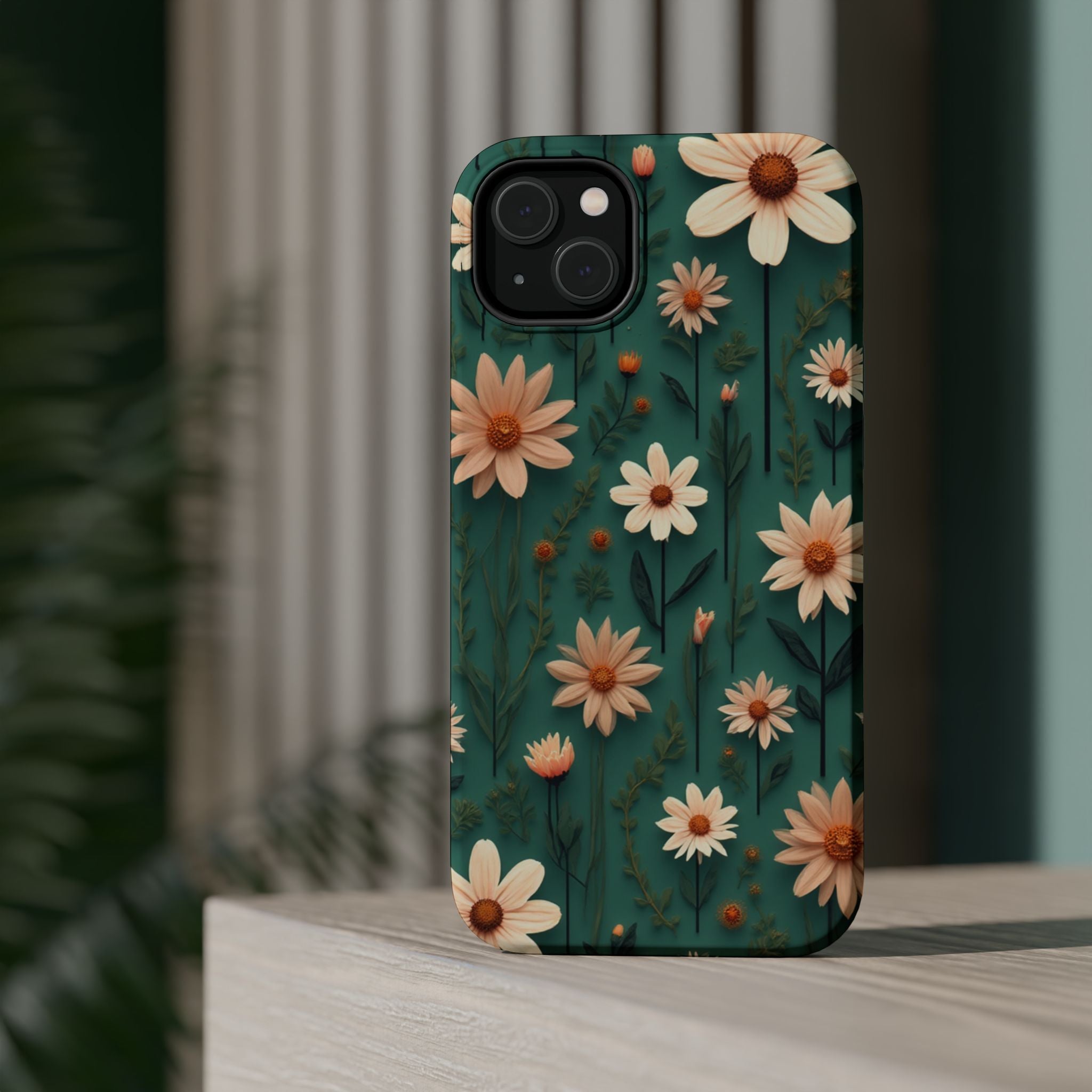 Floral Daisy Magnetic Impact-Resistant Phone Case