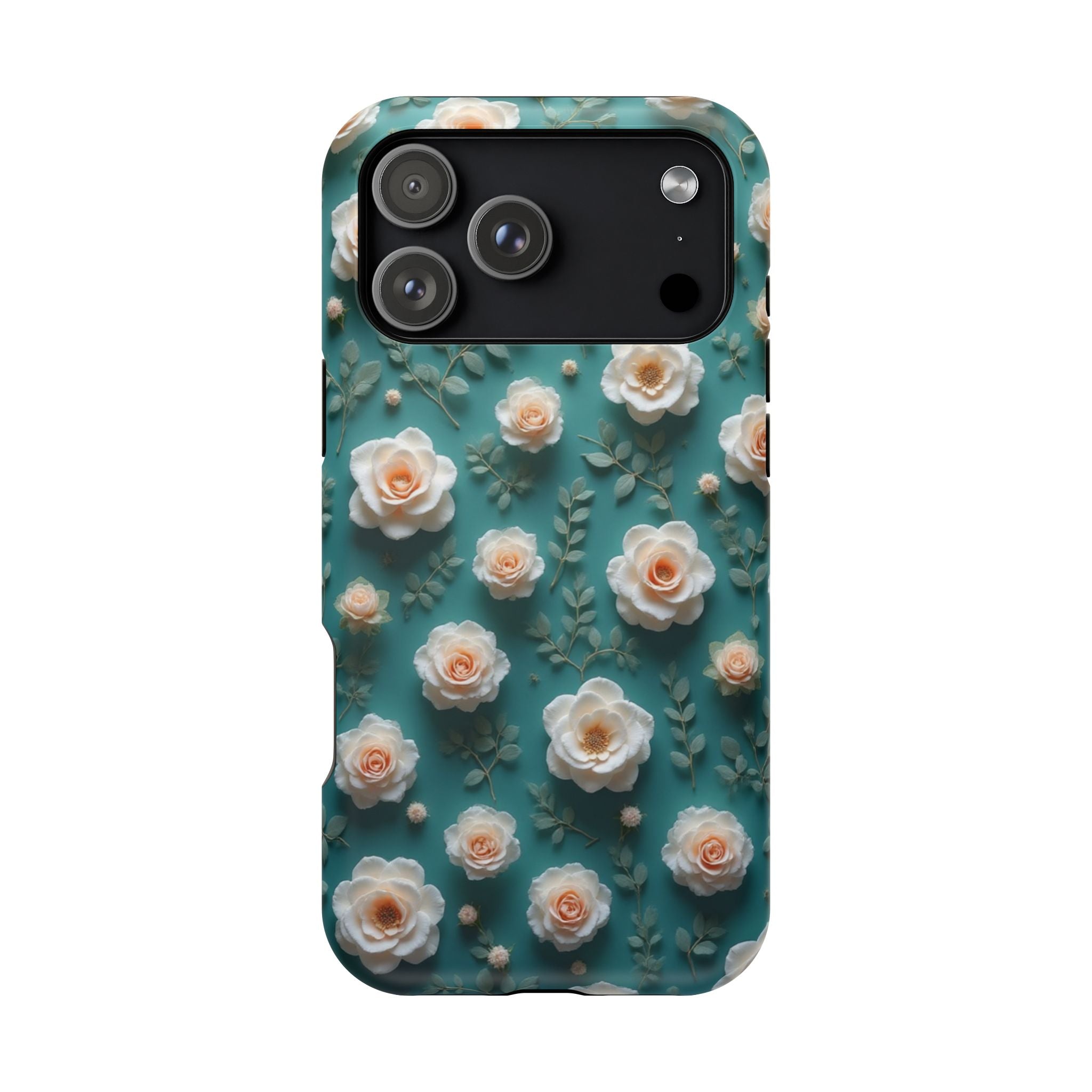 Floral Rose Pattern Magnetic Impact-Resistant Phone Case