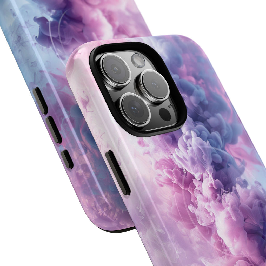 Magnetic Tough Phone Case — Pink & Purple Cloud Smoke Design