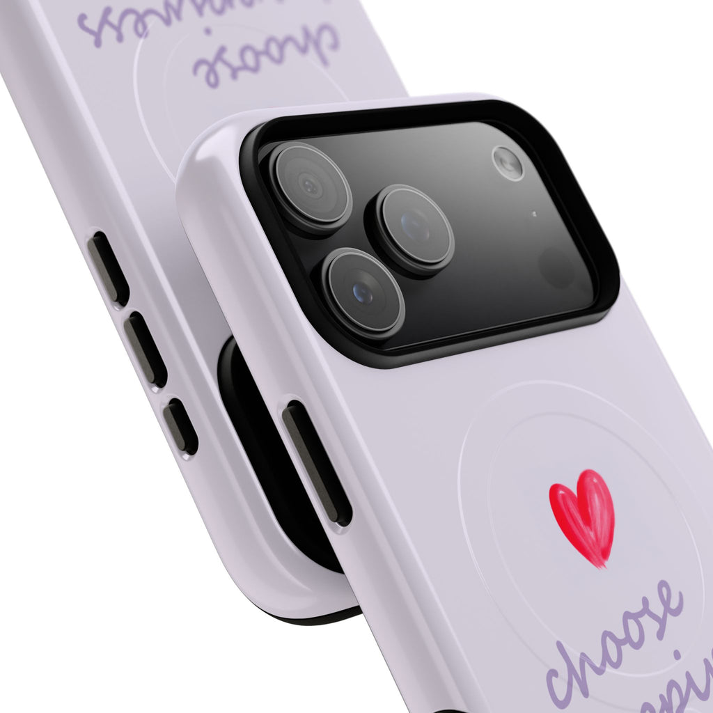 Tough Magnetic Case — "Choose Happiness" Heart Phone Cover