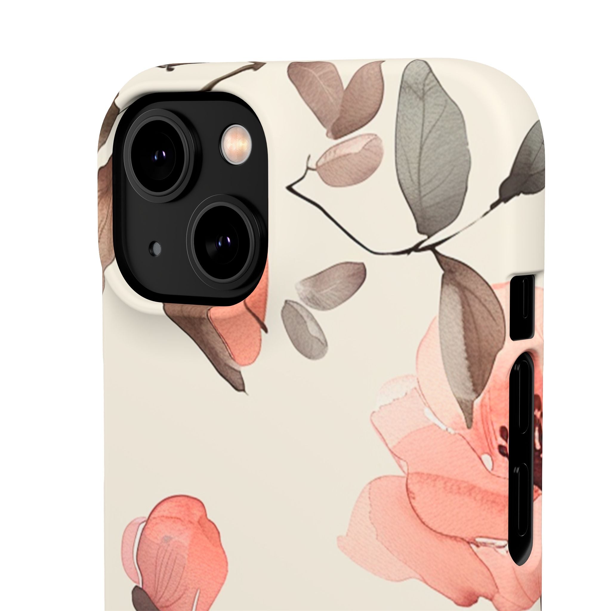 Floral Snap Phone Case — Blush Watercolor Poppies