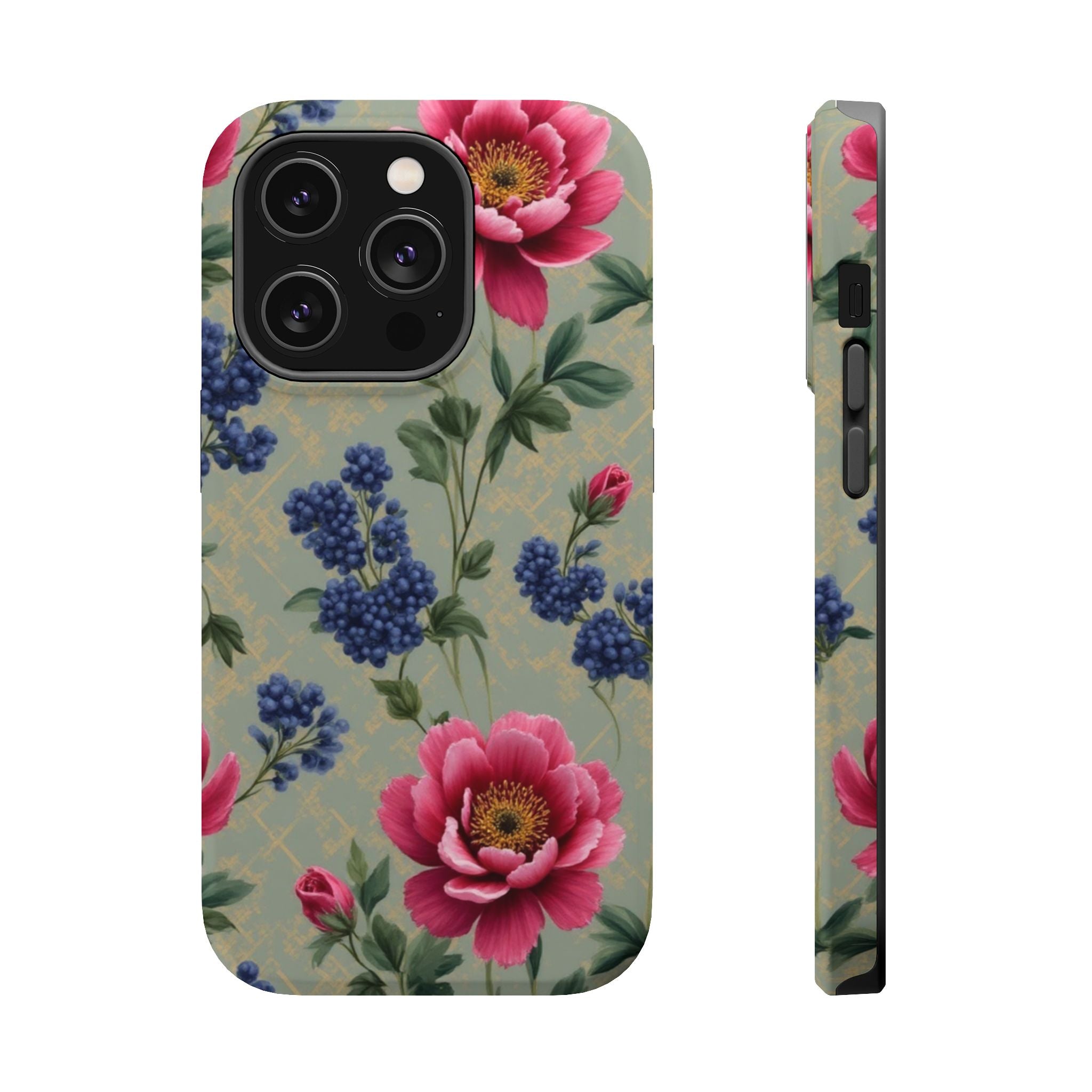 Floral Vintage Magnetic Impact-Resistant Phone Case