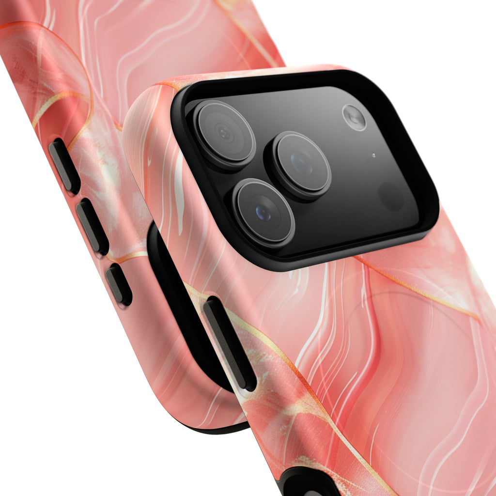 Pink Marble Magnetic Phone Case — Tough Protective iPhone Cover