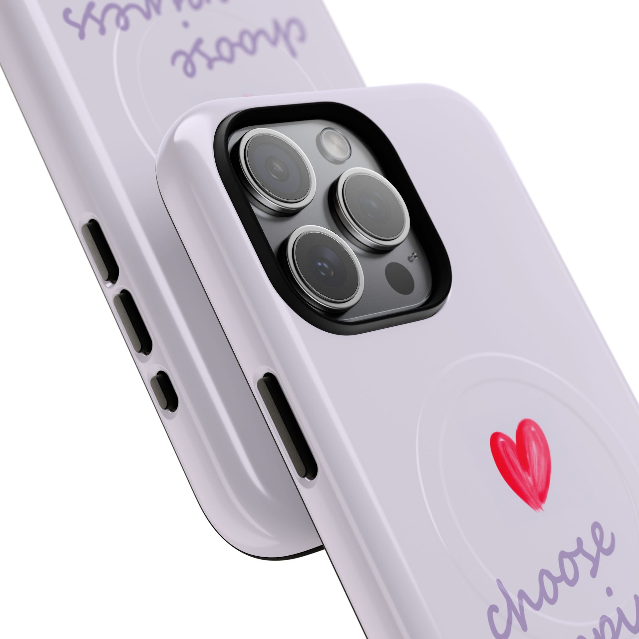 Tough Magnetic Case — "Choose Happiness" Heart Phone Cover