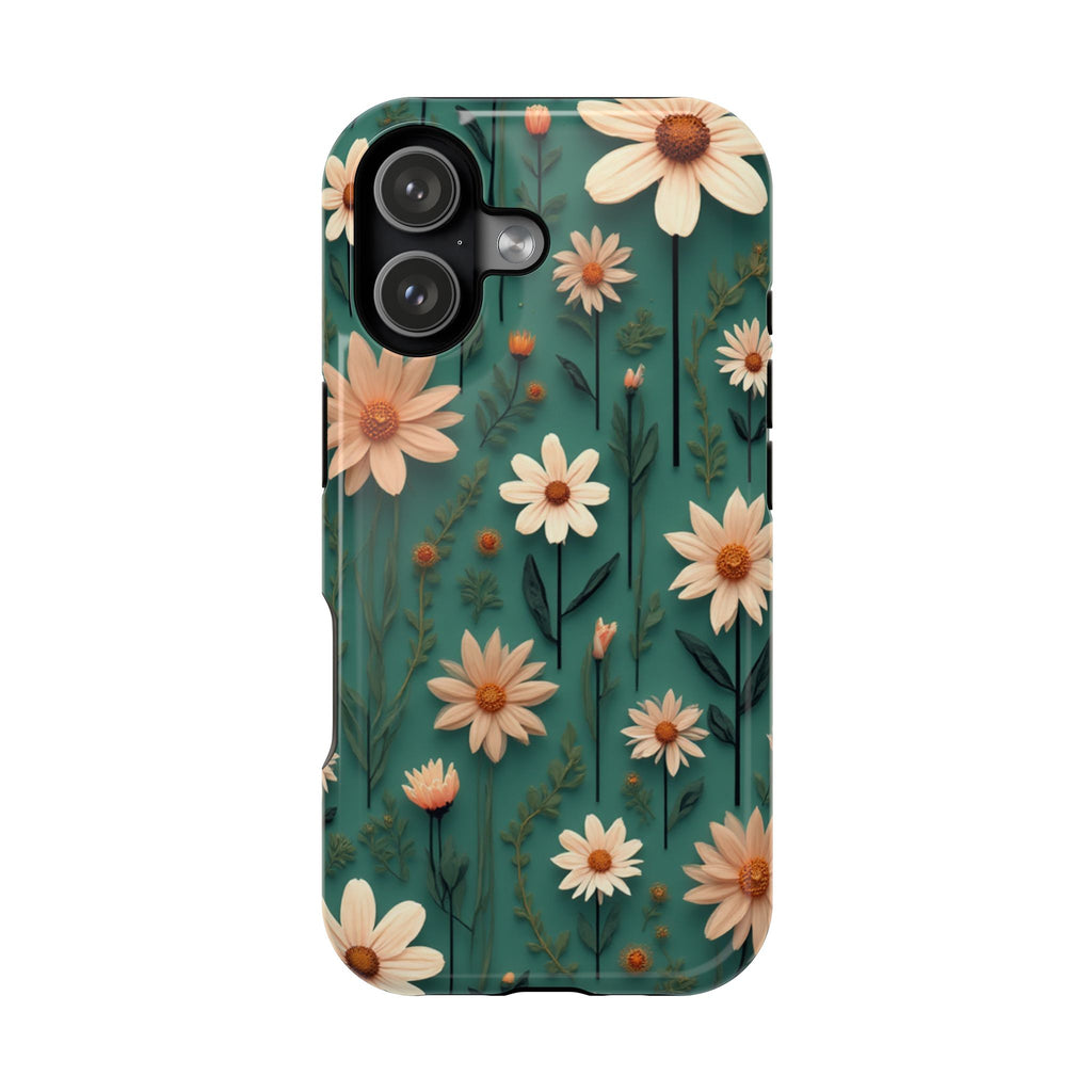 Floral Daisy Magnetic Impact-Resistant Phone Case