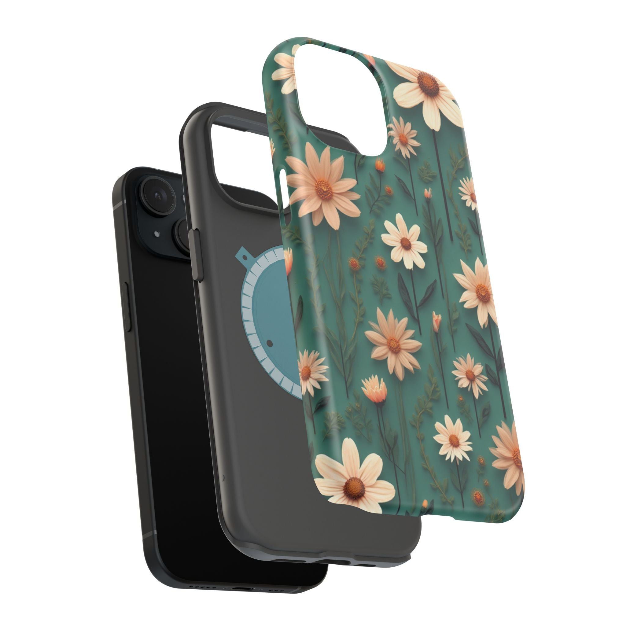 Floral Daisy Magnetic Impact-Resistant Phone Case