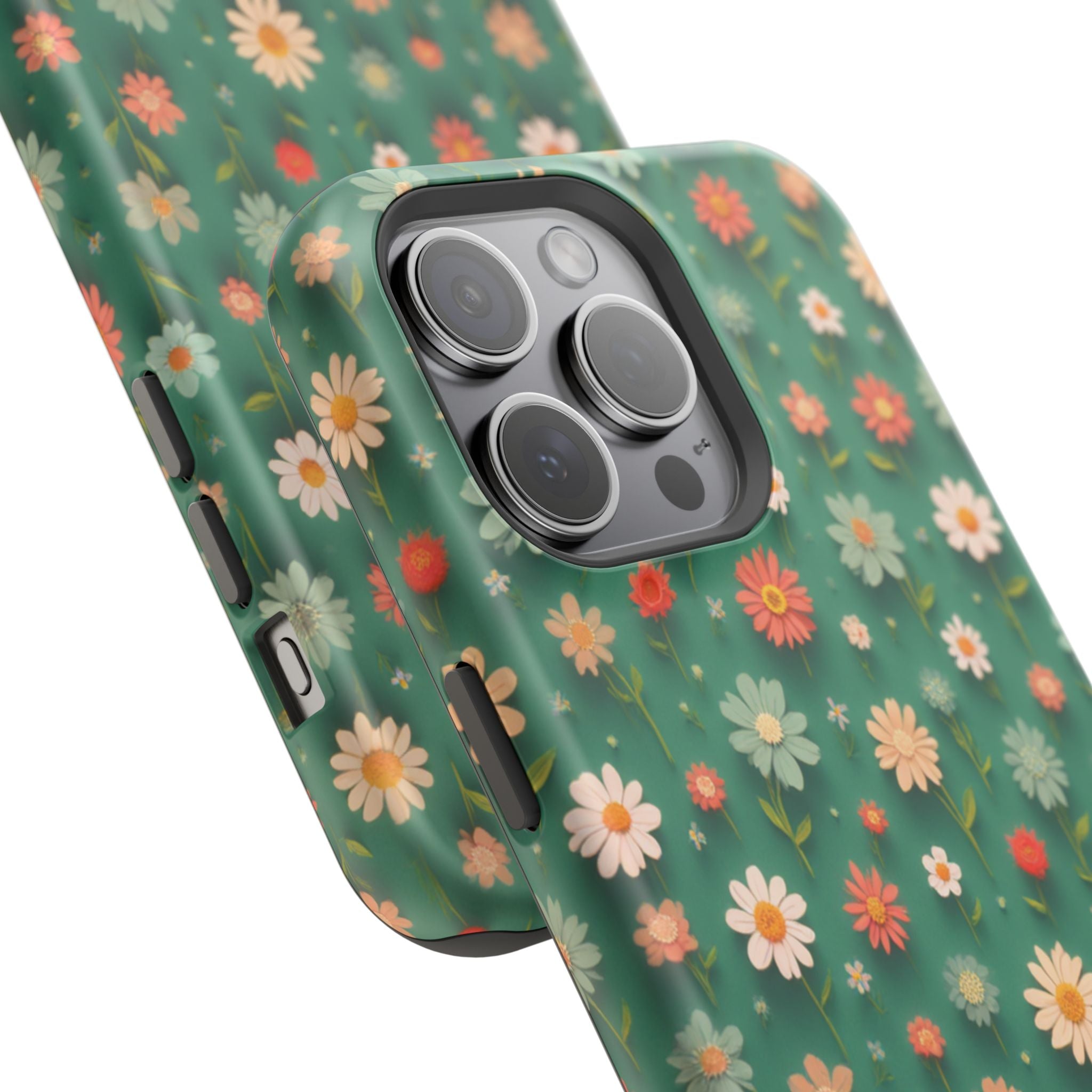 Floral Daisy Magnetic Impact-Resistant Phone Case