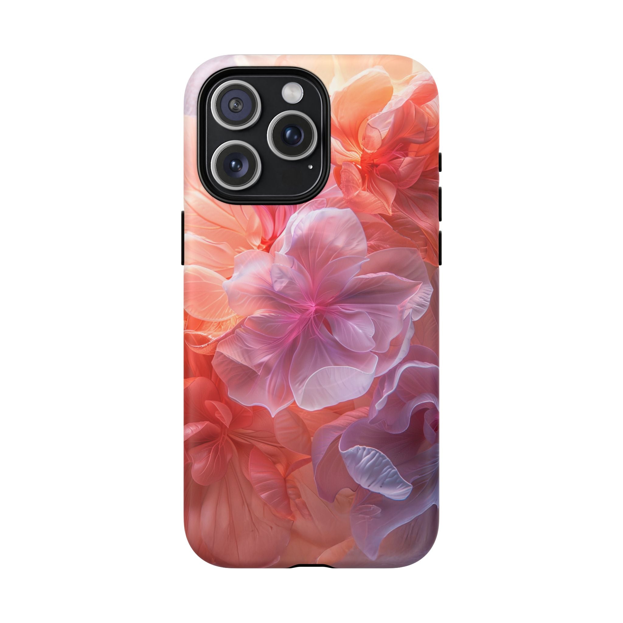 Floral Dream Tough Magnetic Phone Case — Pink Peach Petal Design