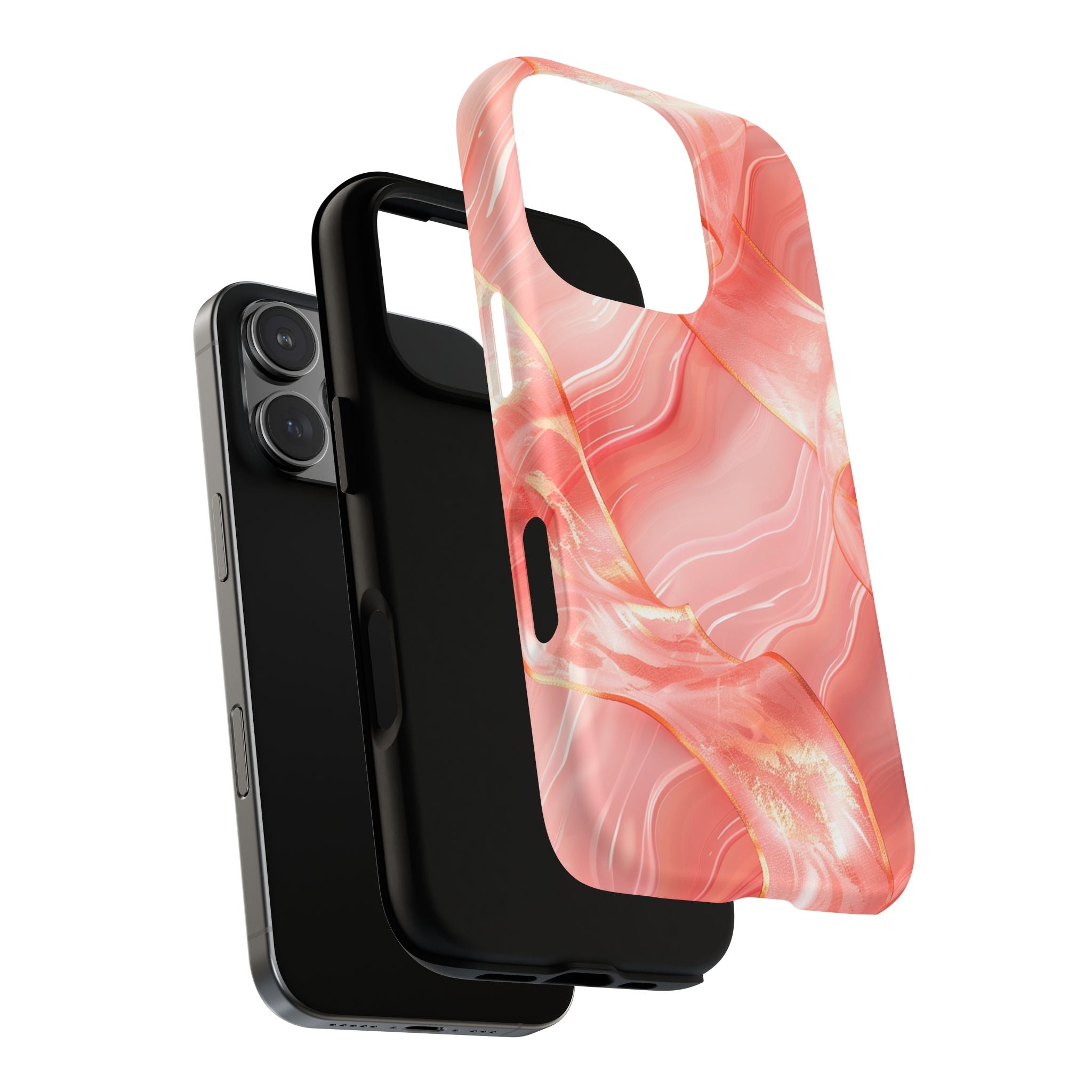 Pink Marble Magnetic Phone Case — Tough Protective iPhone Cover