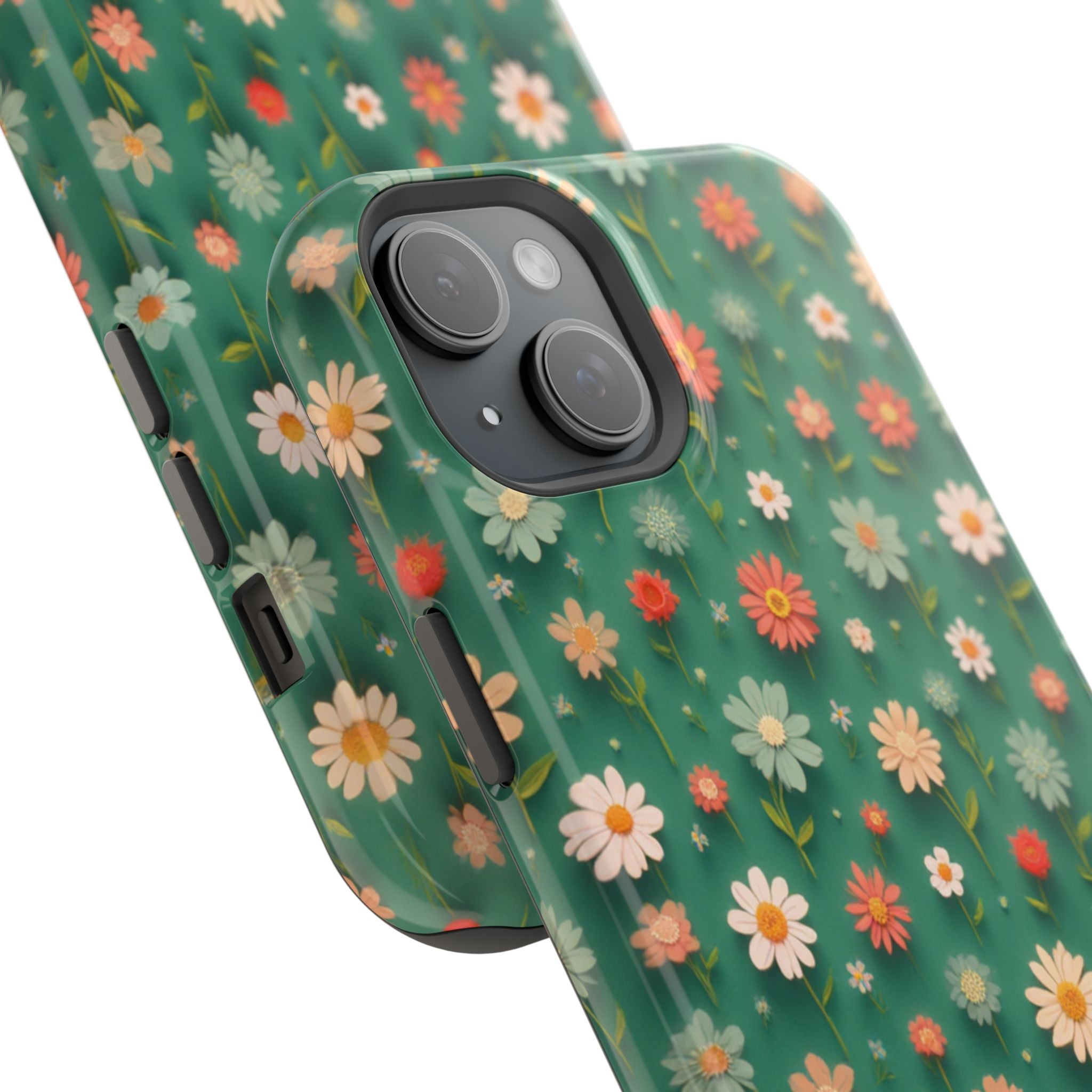 Floral Daisy Magnetic Impact-Resistant Phone Case