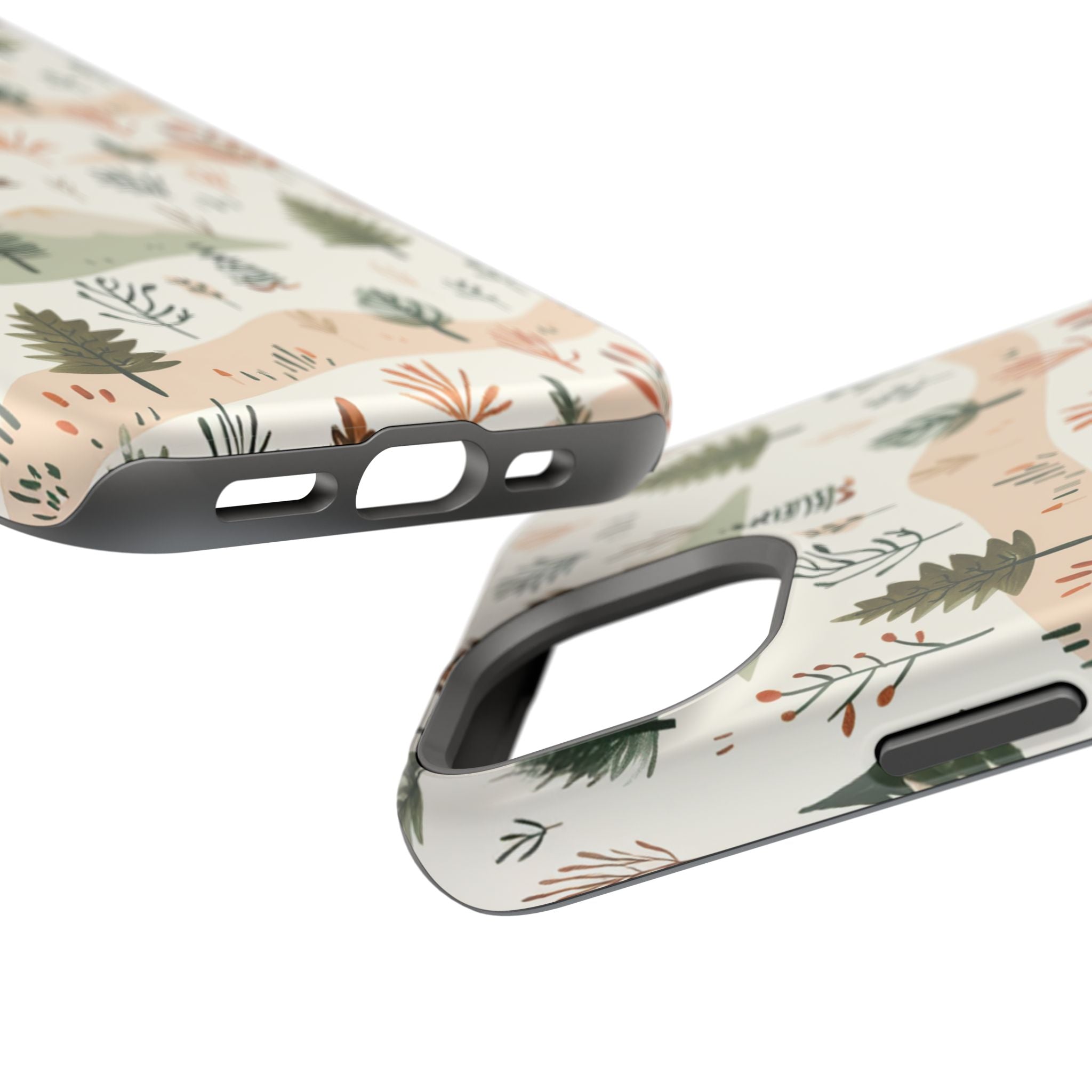 Magnetic Impact-Resistant Phone Case — Woodland Trees Pattern