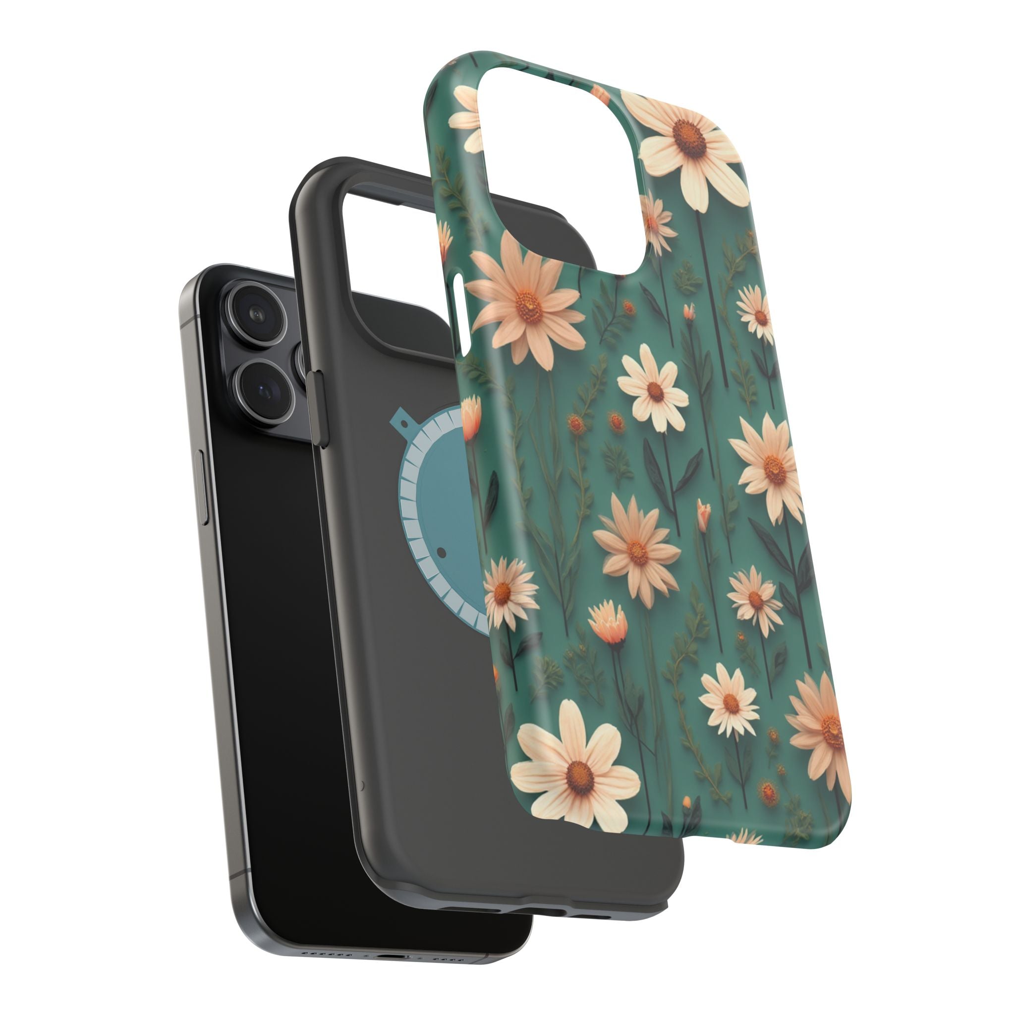 Floral Daisy Magnetic Impact-Resistant Phone Case