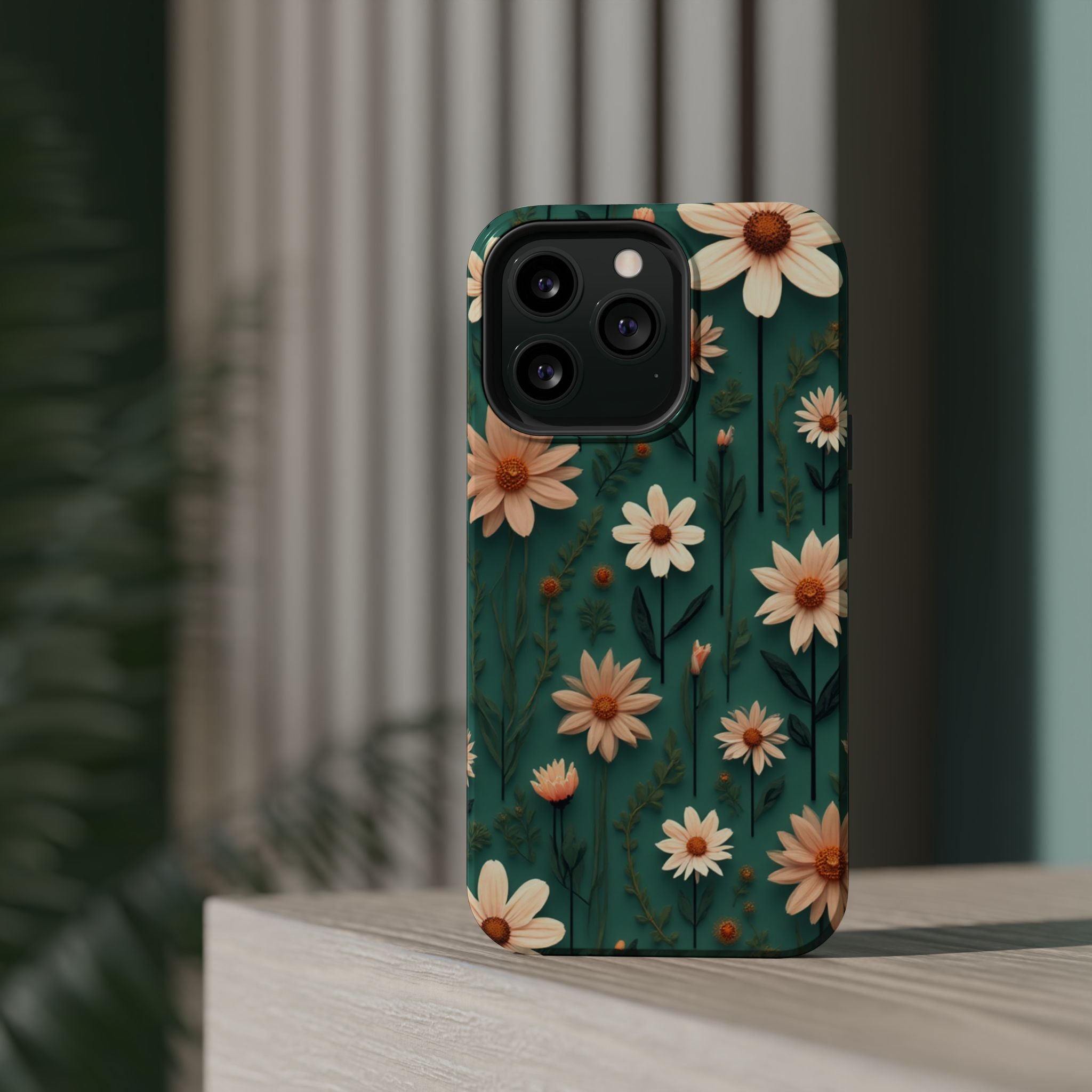 Floral Daisy Magnetic Impact-Resistant Phone Case