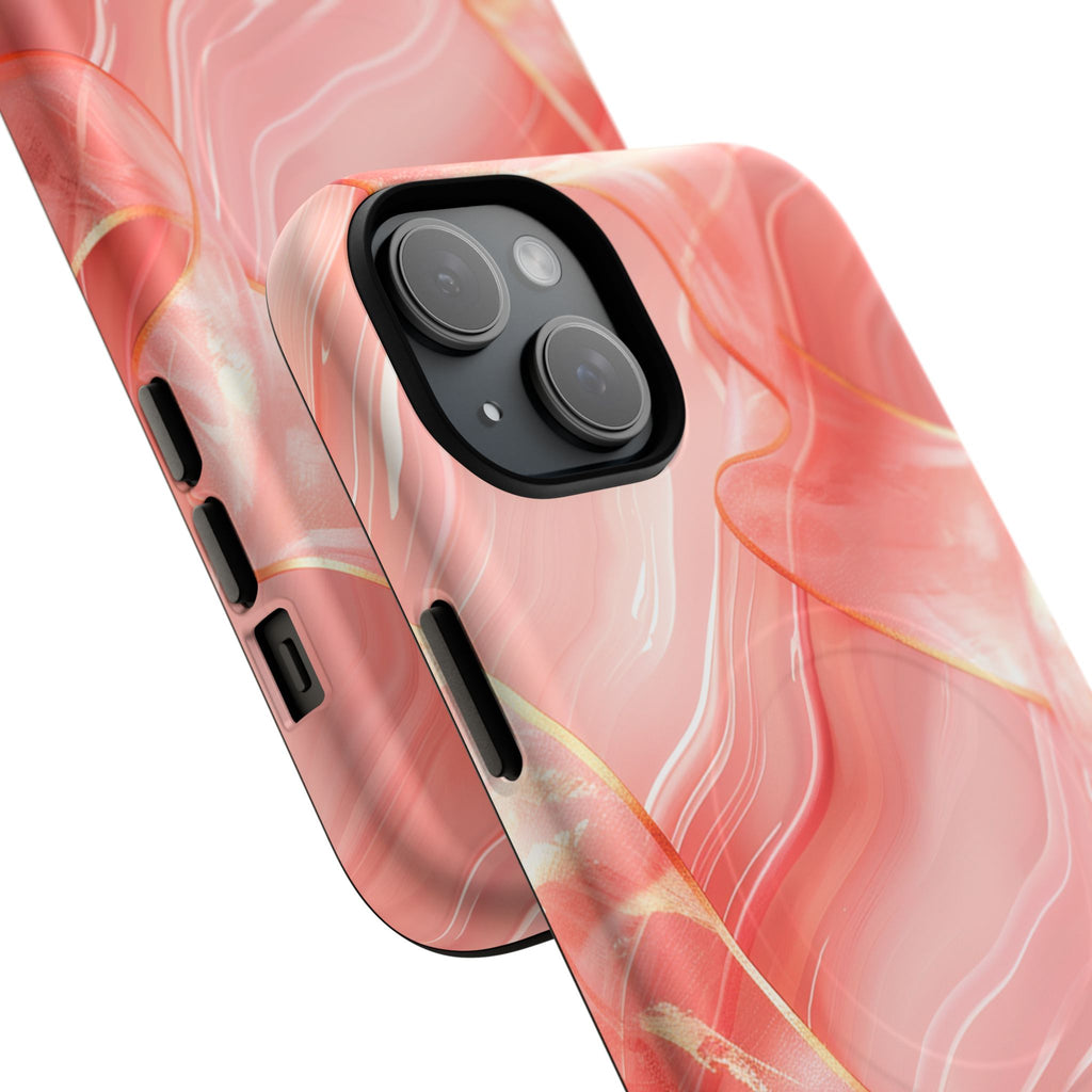 Pink Marble Magnetic Phone Case — Tough Protective iPhone Cover