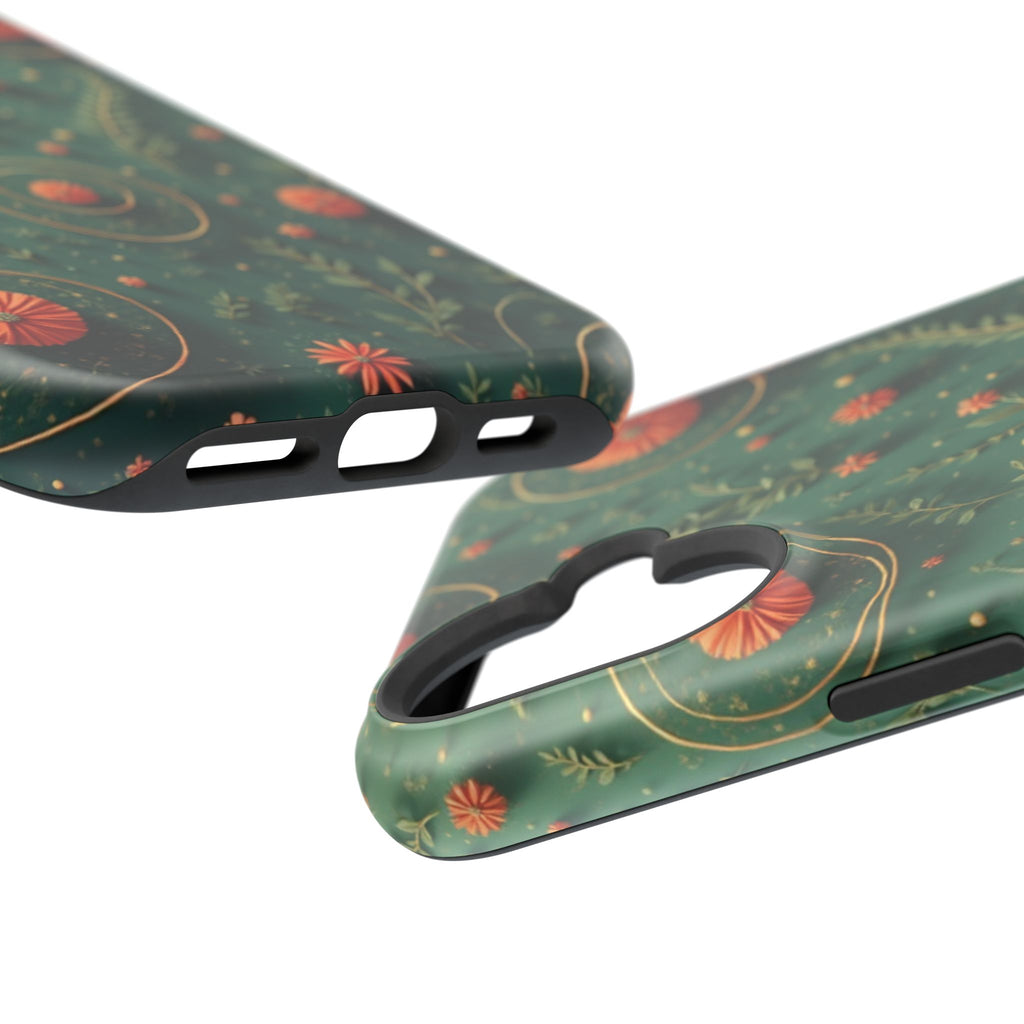 Floral Green Magnetic Impact Phone Case — Protective Botanical Design