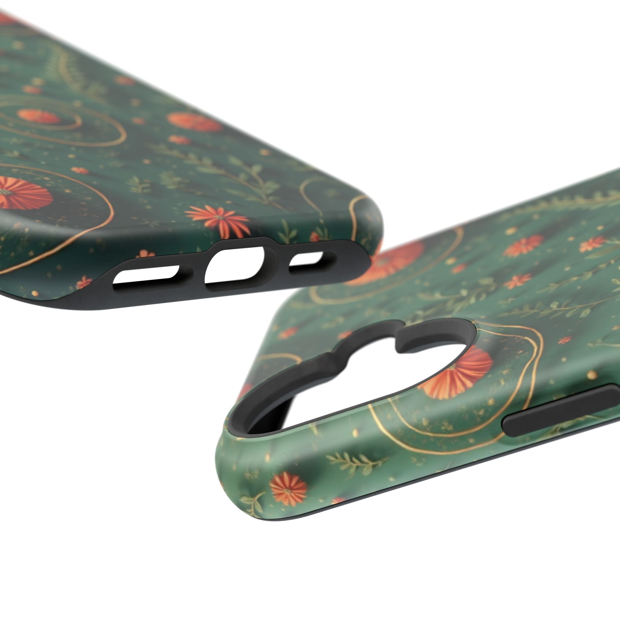 Floral Green Magnetic Impact Phone Case — Protective Botanical Design