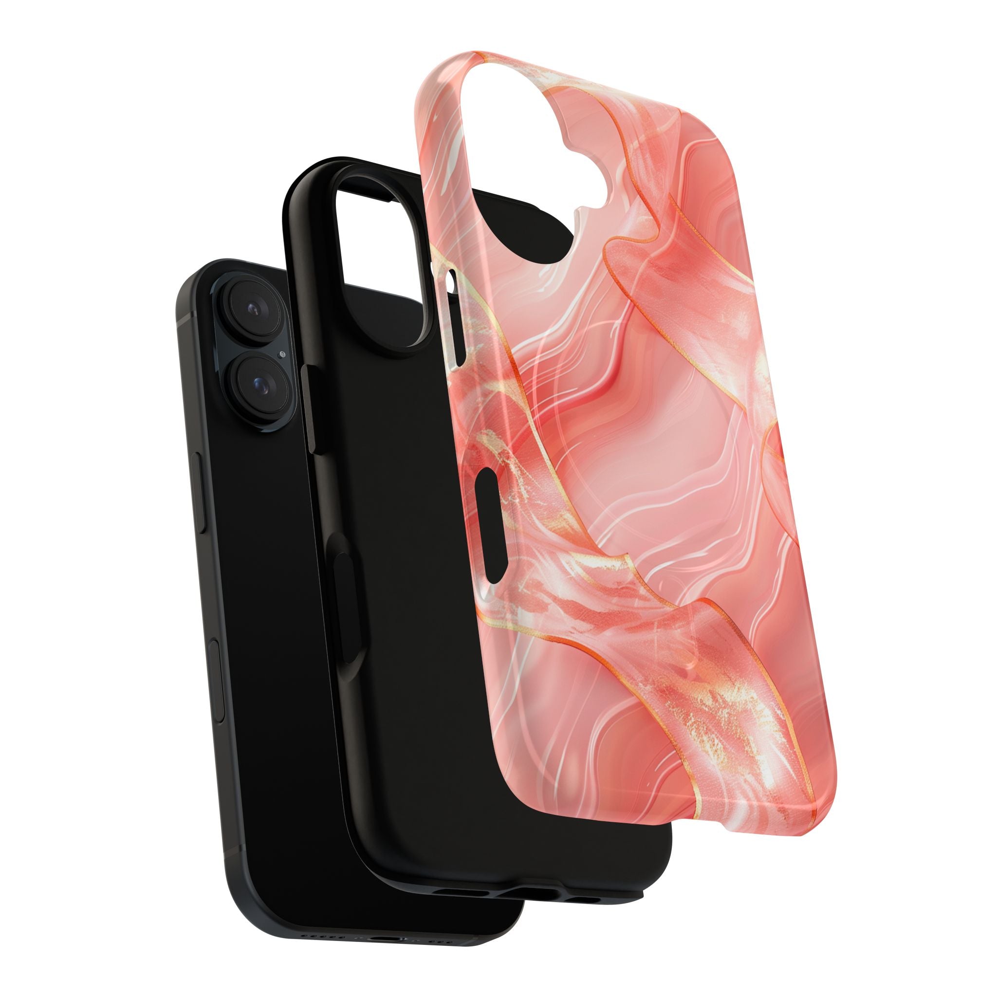 Pink Marble Magnetic Phone Case — Tough Protective iPhone Cover