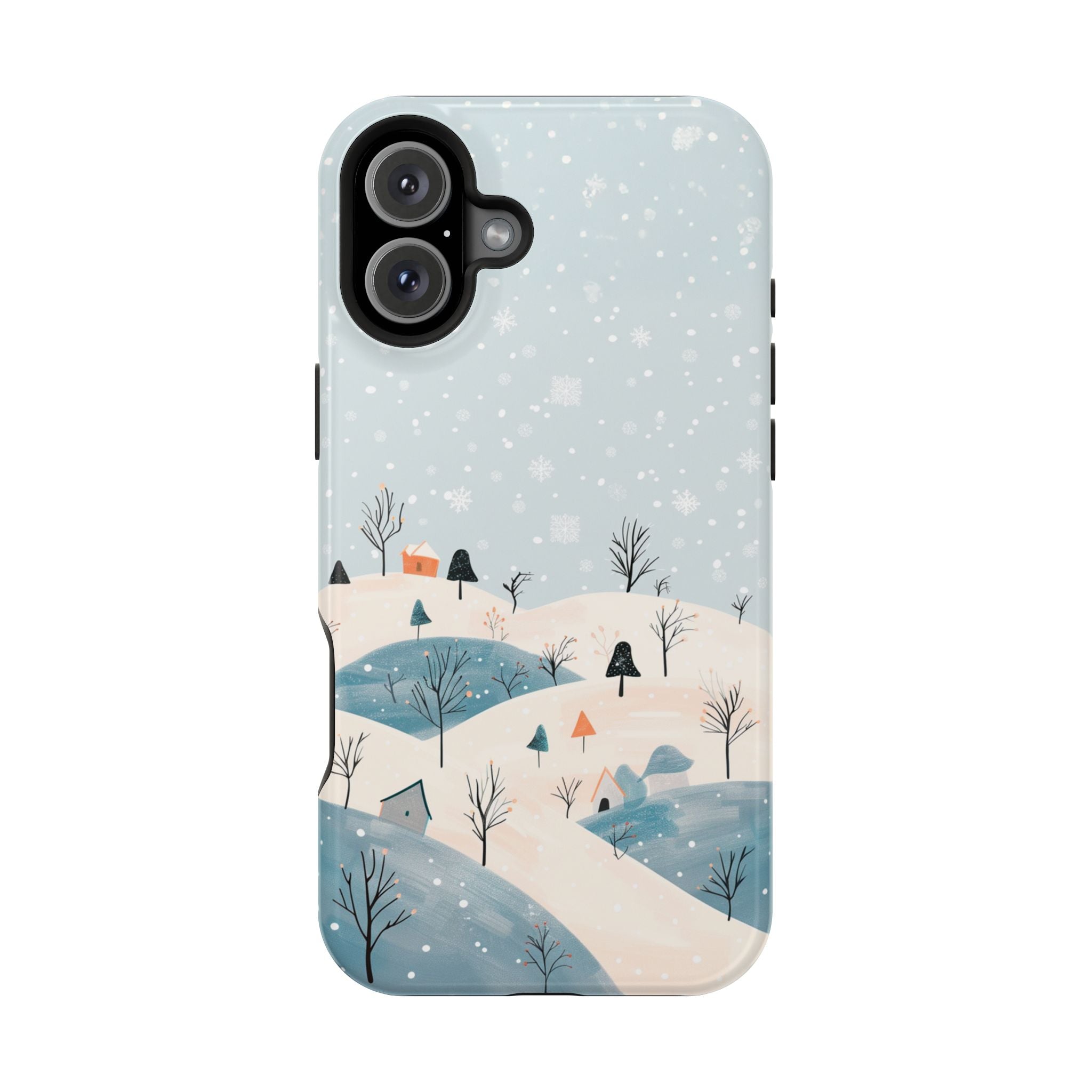 Winter Snowy Hills Magnetic Impact Phone Case — Cute Scenic Landscape iPhone Cover