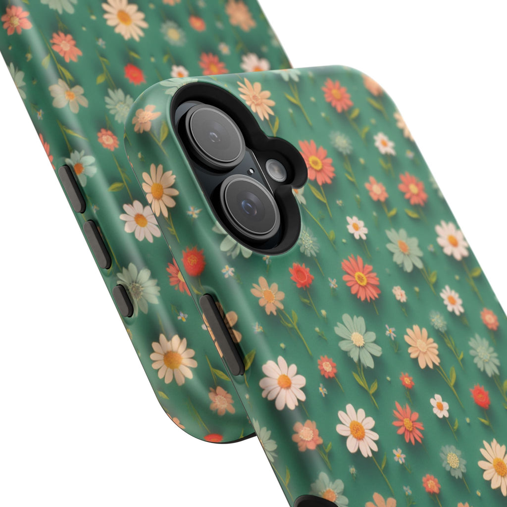 Floral Daisy Magnetic Impact-Resistant Phone Case