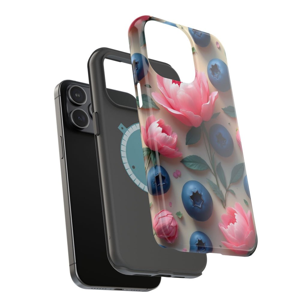 Floral Blueberry Phone Case — Magnetic Impact-Resistant