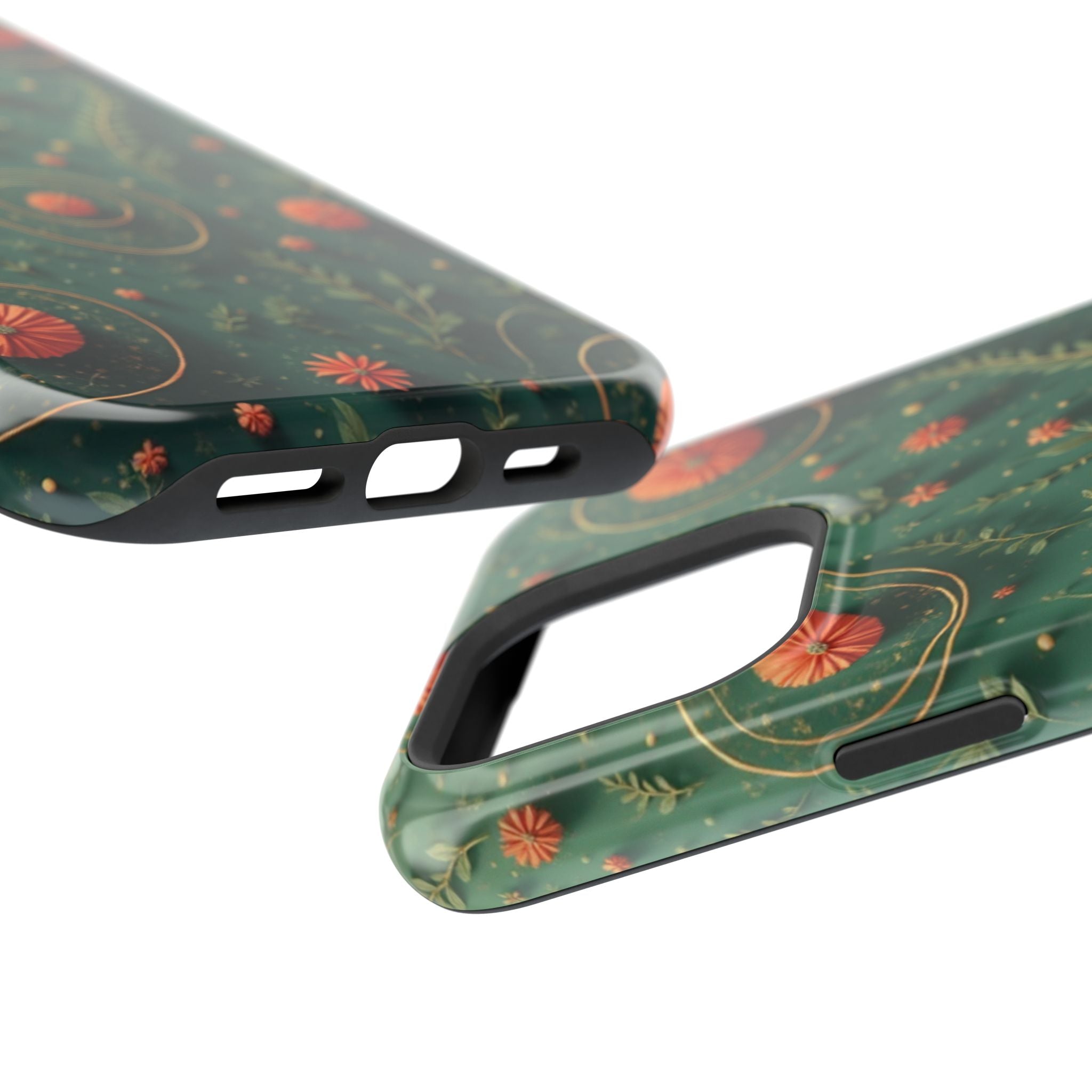 Floral Green Magnetic Impact Phone Case — Protective Botanical Design
