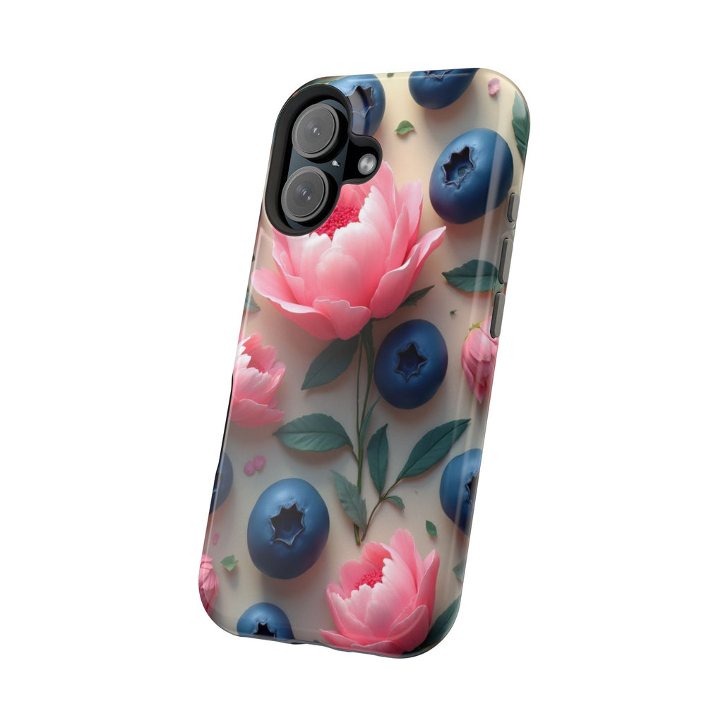 Floral Blueberry Phone Case — Magnetic Impact-Resistant