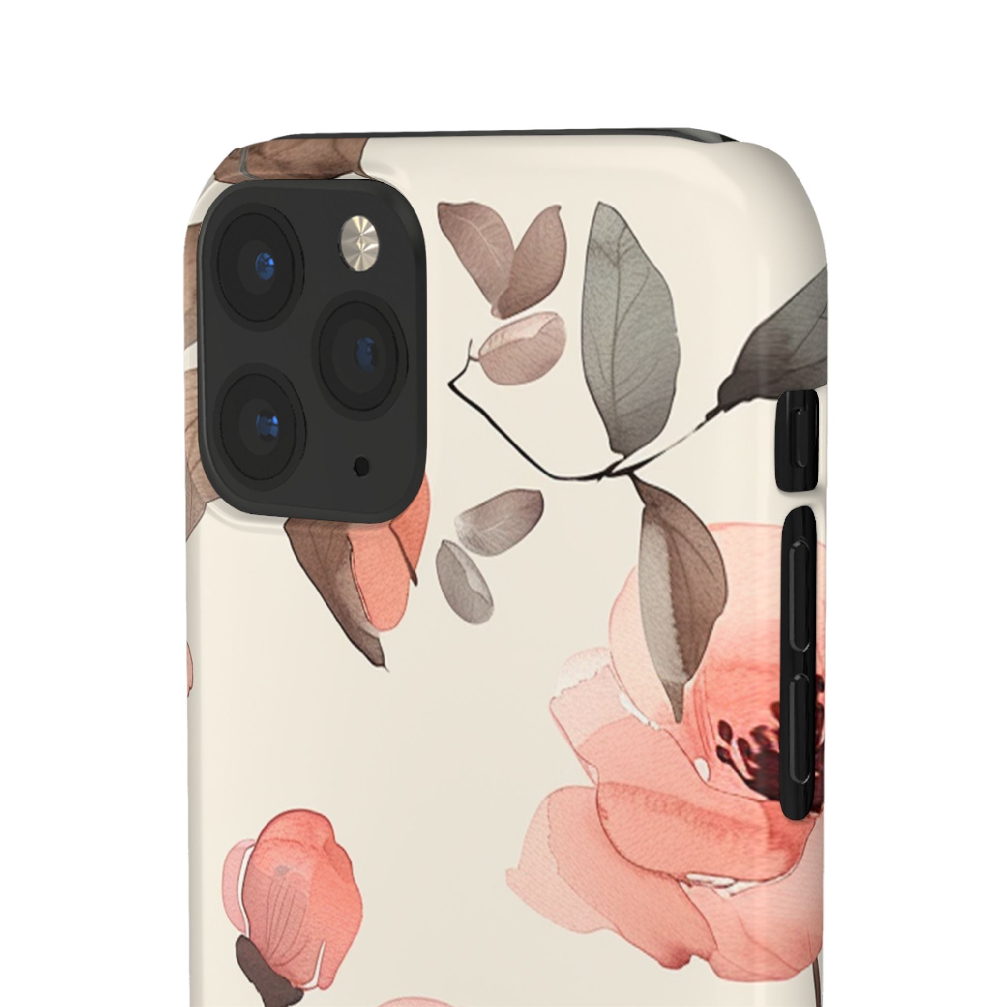 Floral Snap Phone Case — Blush Watercolor Poppies