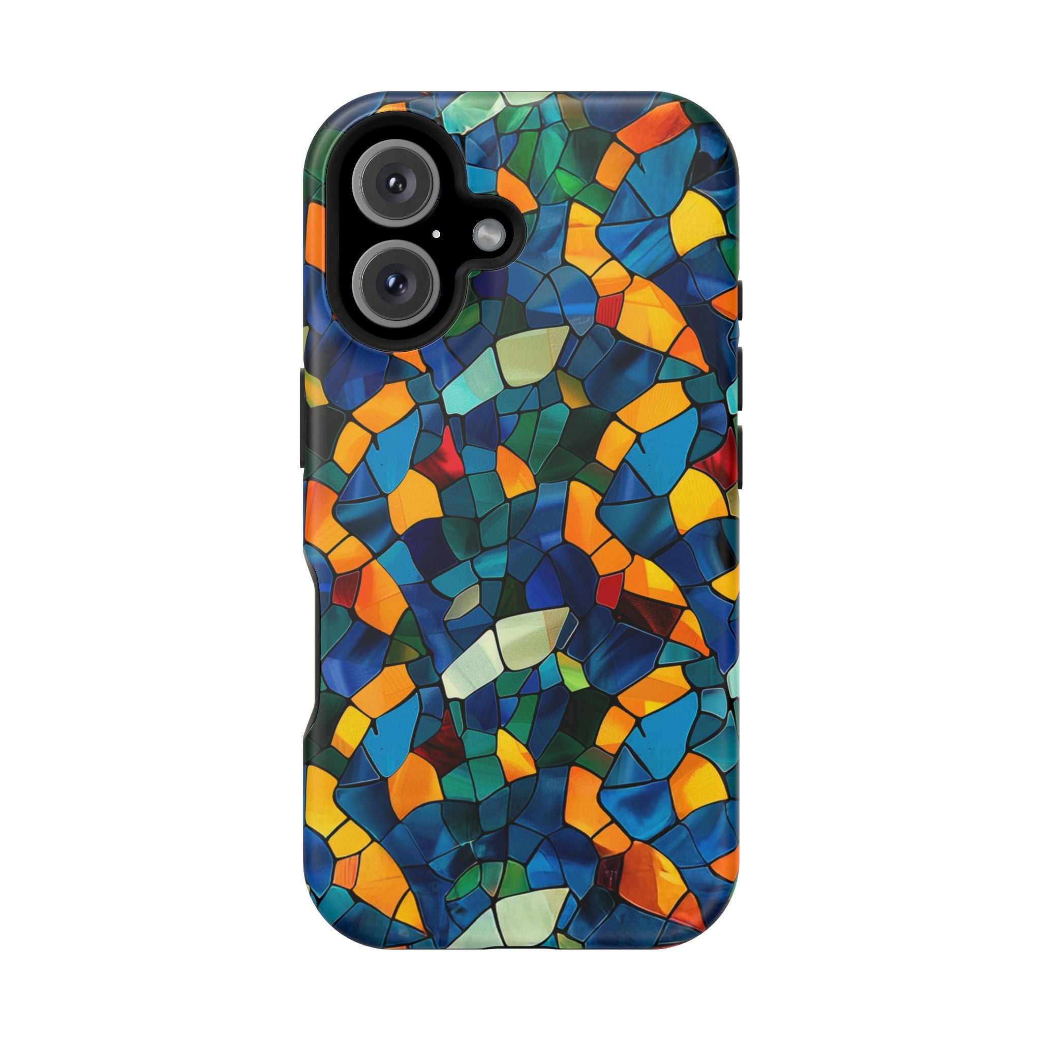 Stained Glass Mosaic Magnetic Impact Phone Case — Durable Protective Cover