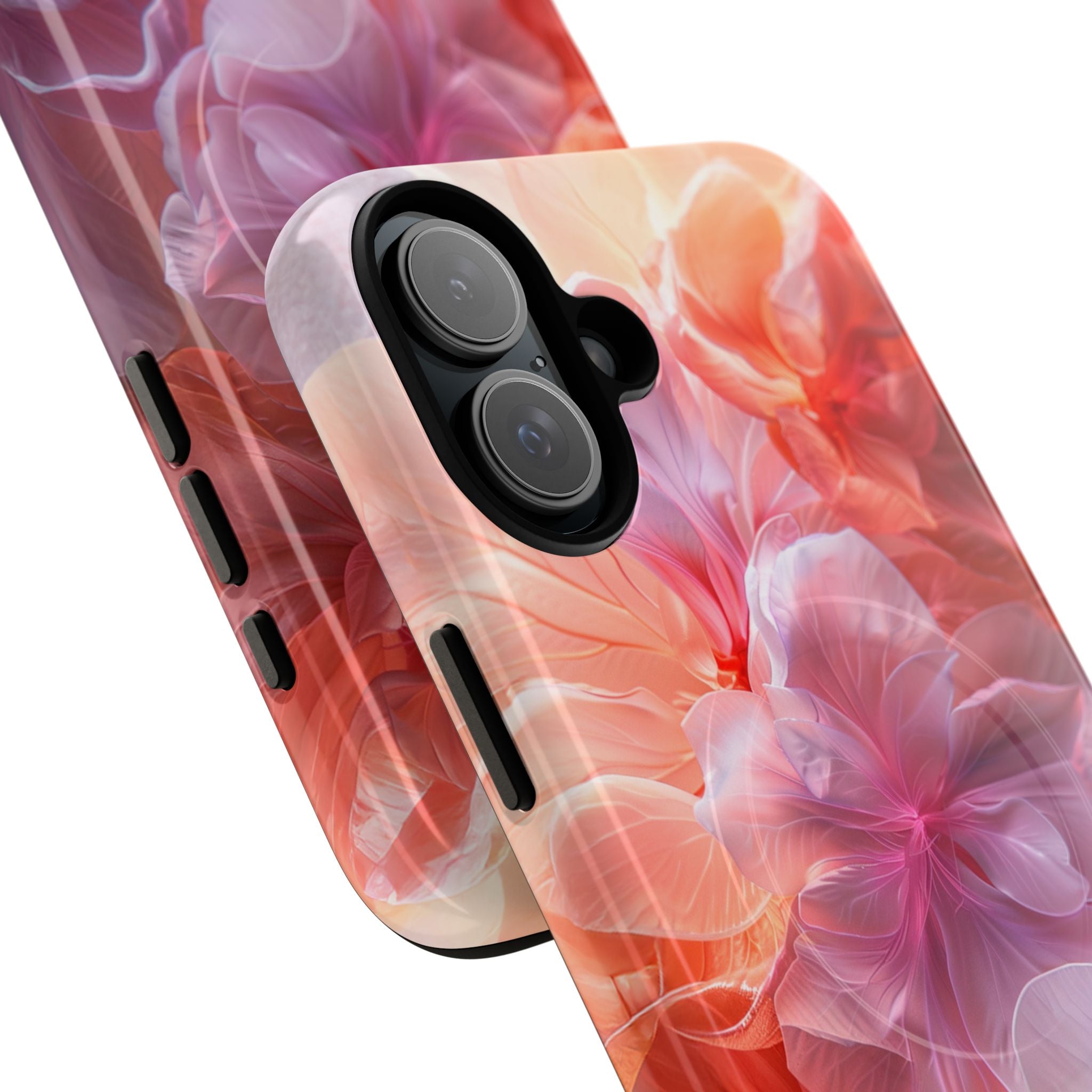 Floral Dream Tough Magnetic Phone Case — Pink Peach Petal Design