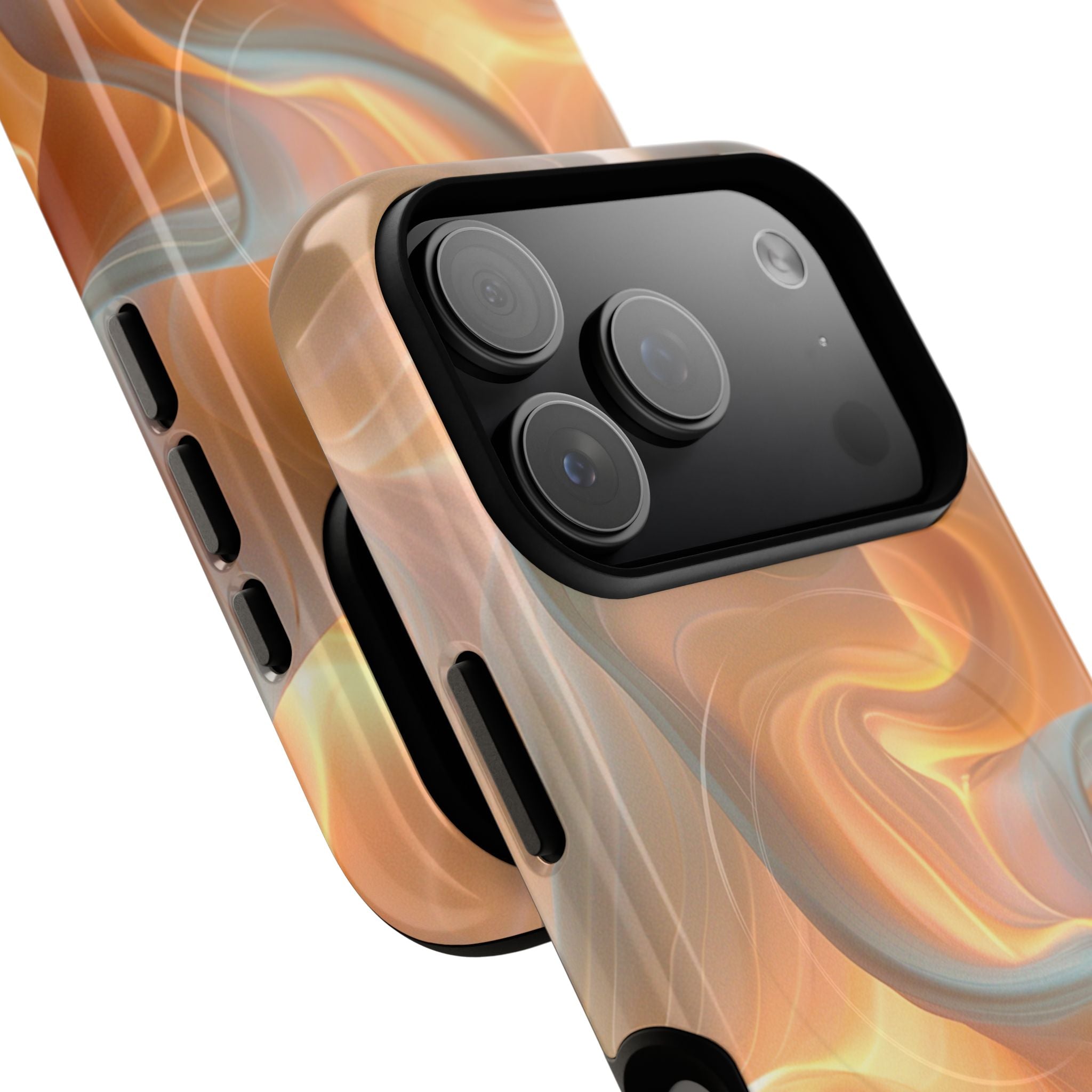 Marbled Amber Swirl Tough Magnetic Case