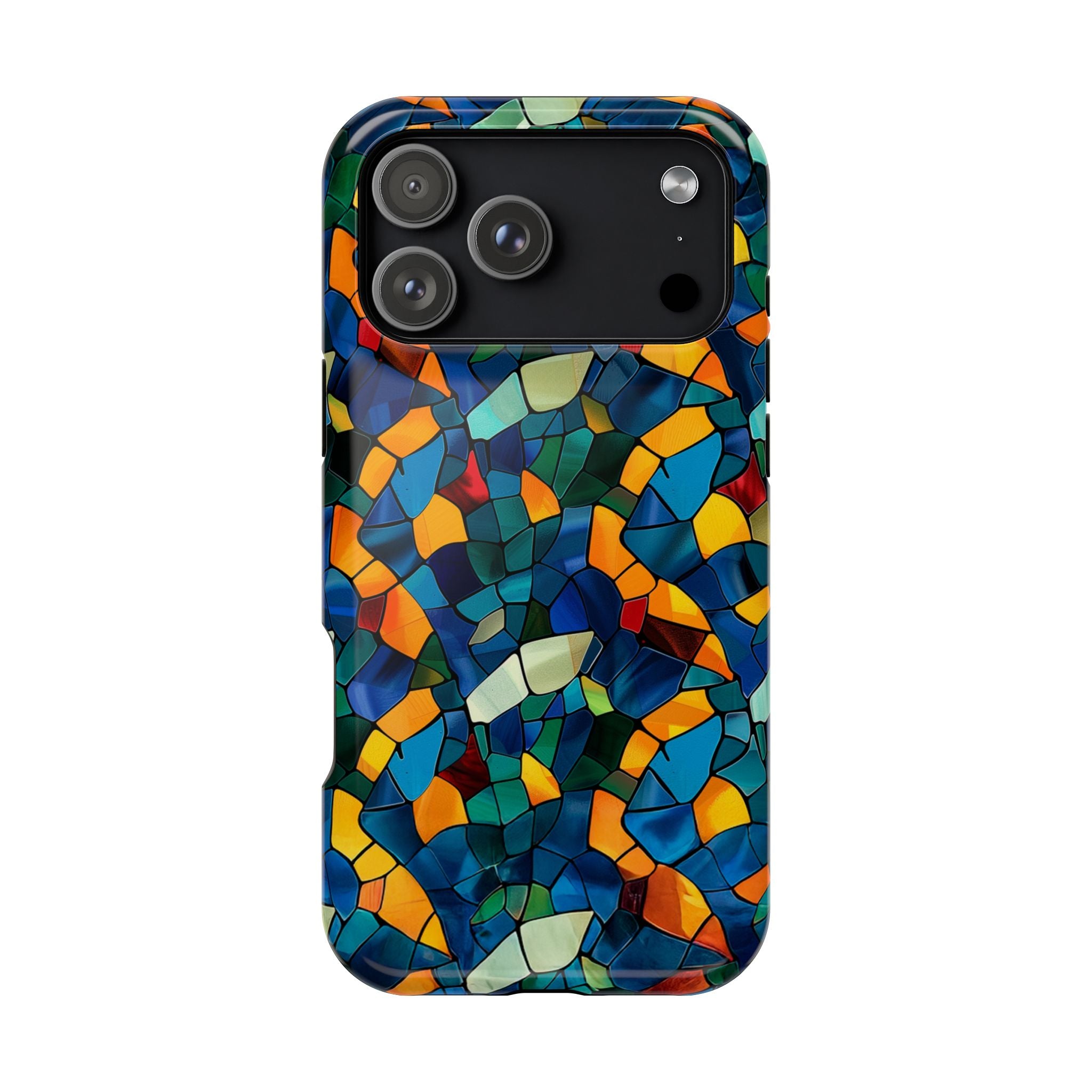 Stained Glass Mosaic Magnetic Impact Phone Case — Durable Protective Cover