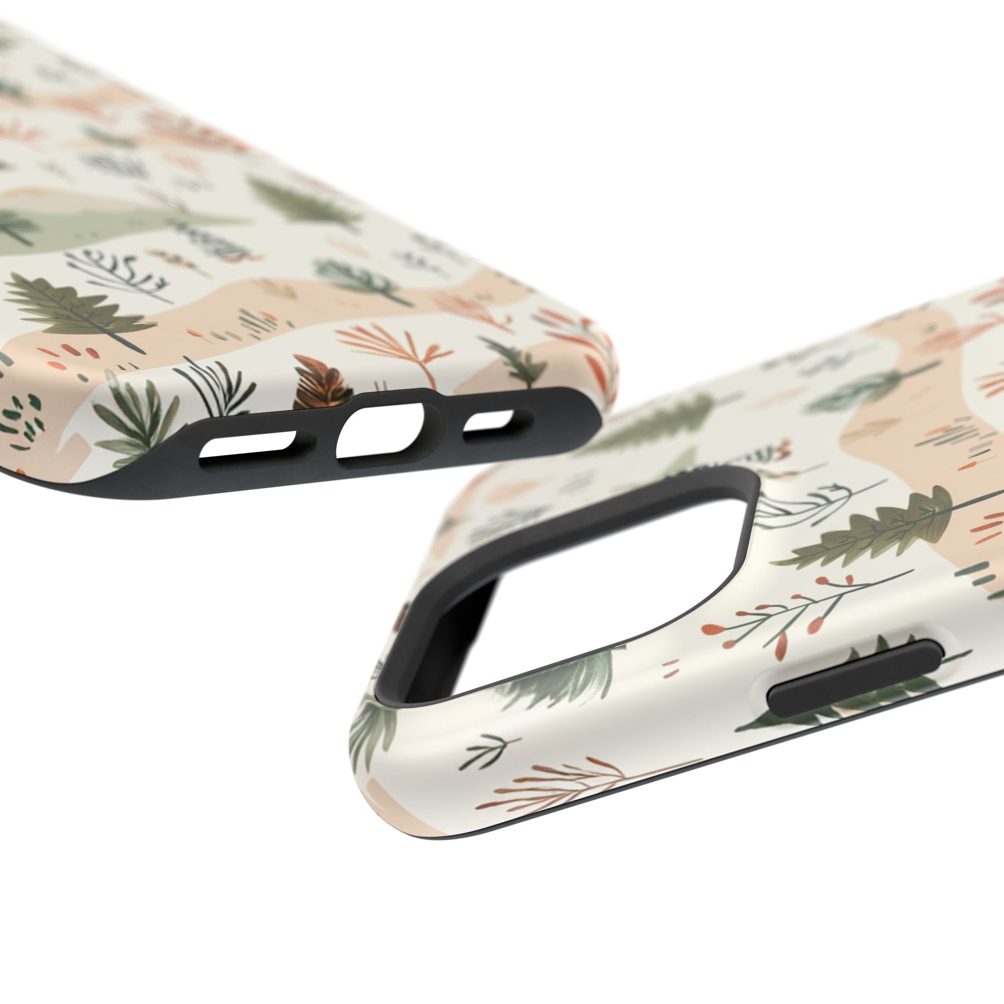 Magnetic Impact-Resistant Phone Case — Woodland Trees Pattern