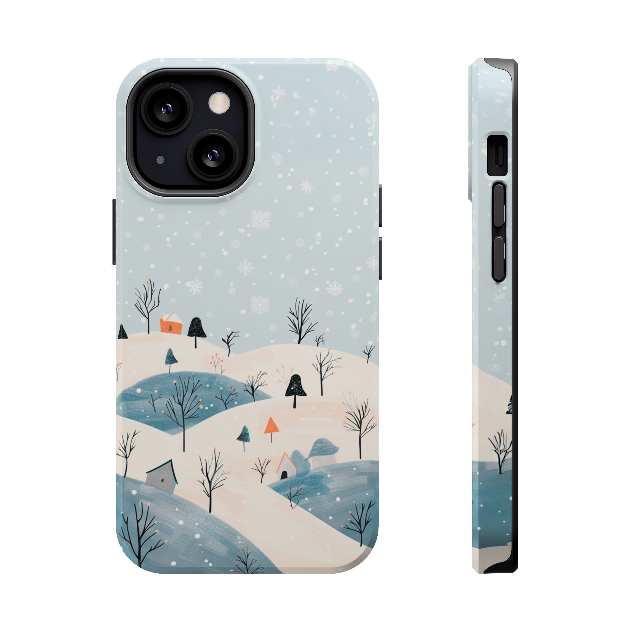 Winter Snowy Hills Magnetic Impact Phone Case — Cute Scenic Landscape iPhone Cover