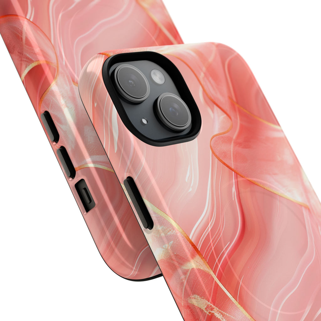 Pink Marble Magnetic Phone Case — Tough Protective iPhone Cover